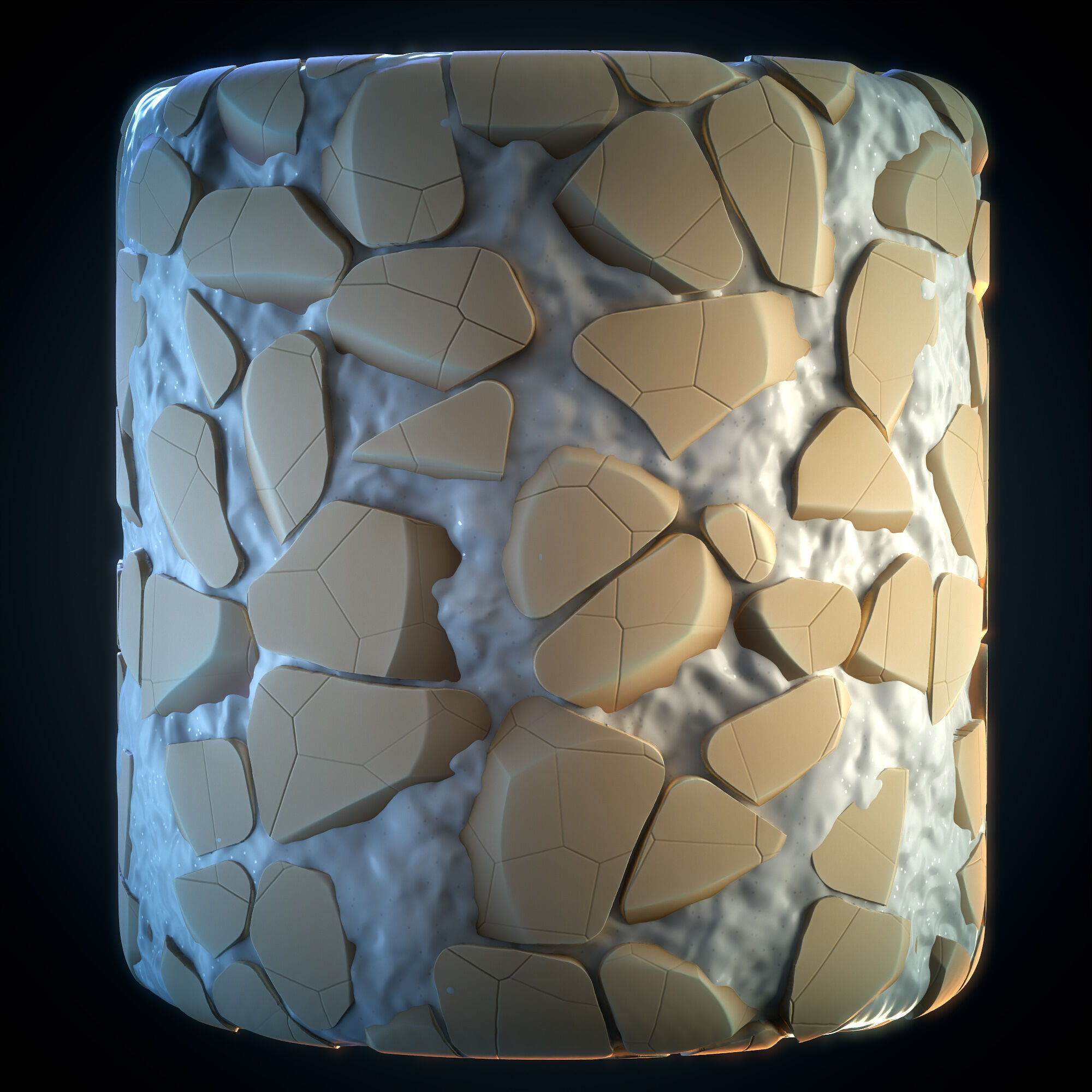 Stone Snow Stylized Material - VOL 21 - Maps - SBsar Texture_4