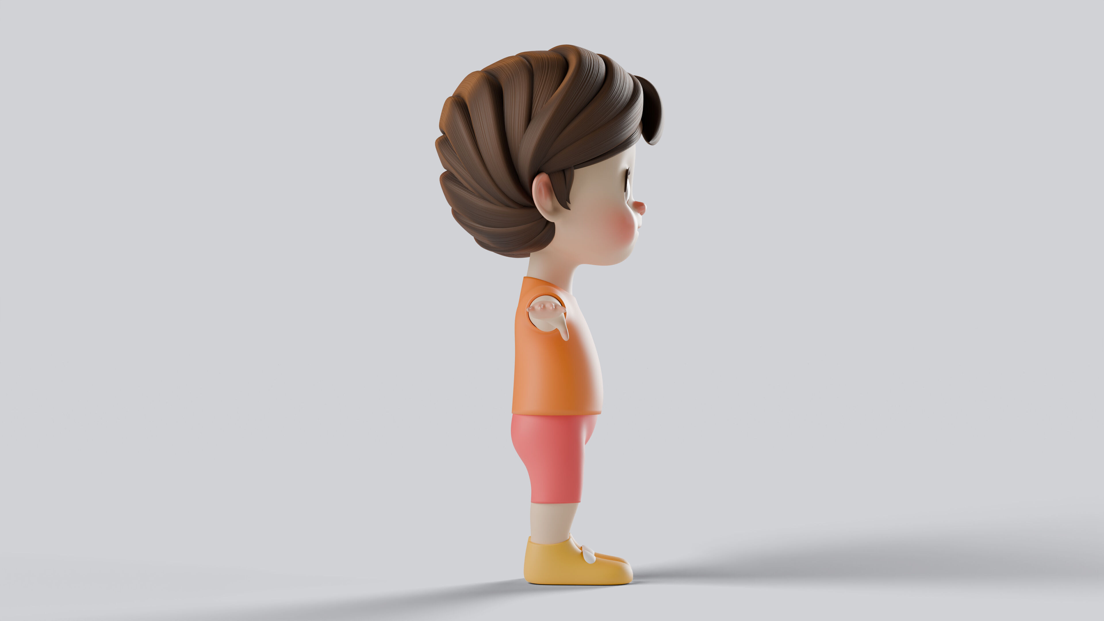 Baby Boy Character Fully Rigged Game Ready Animation Ready 3D model_3
