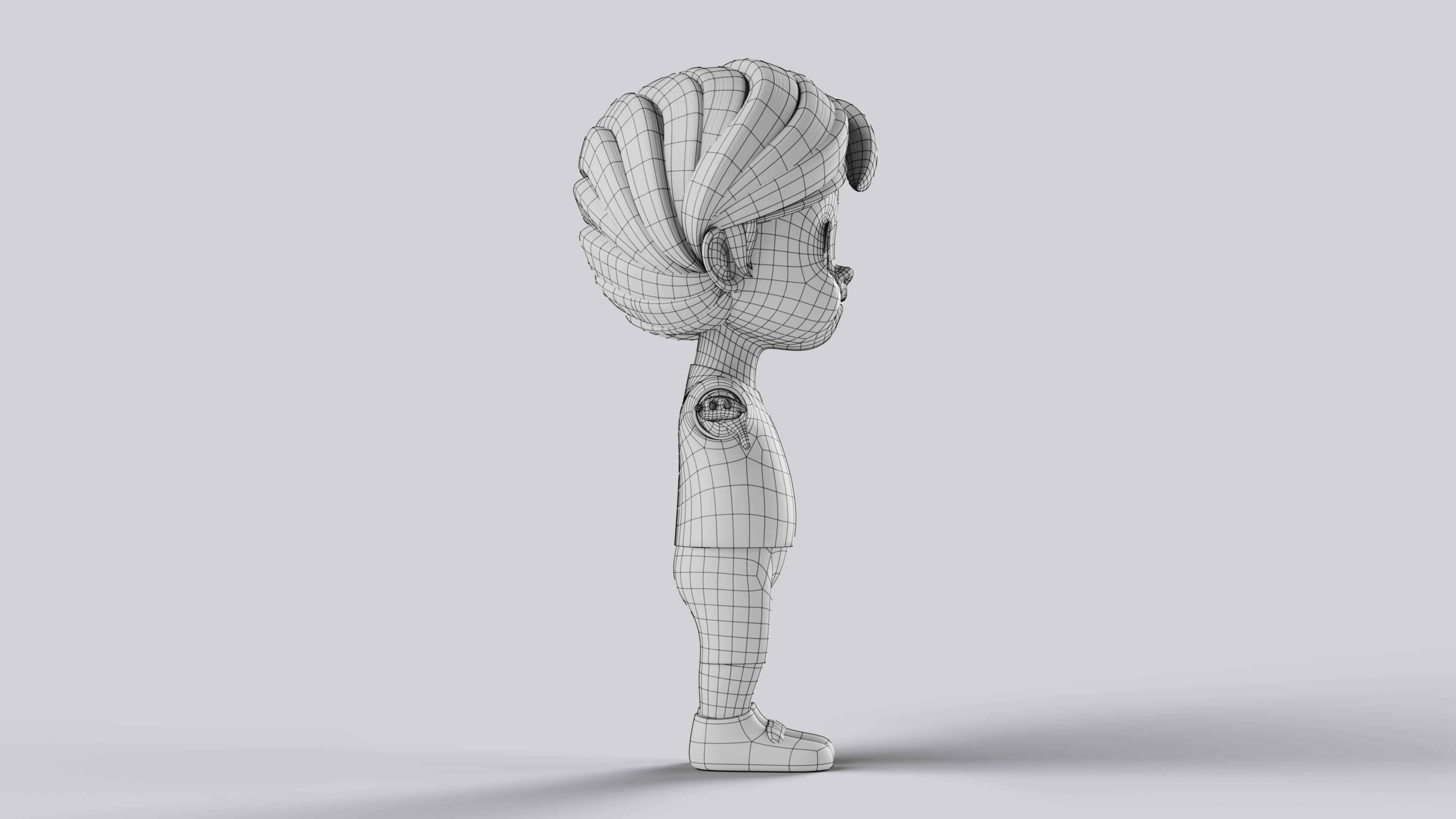 Baby Boy Character Fully Rigged Game Ready Animation Ready 3D model_6