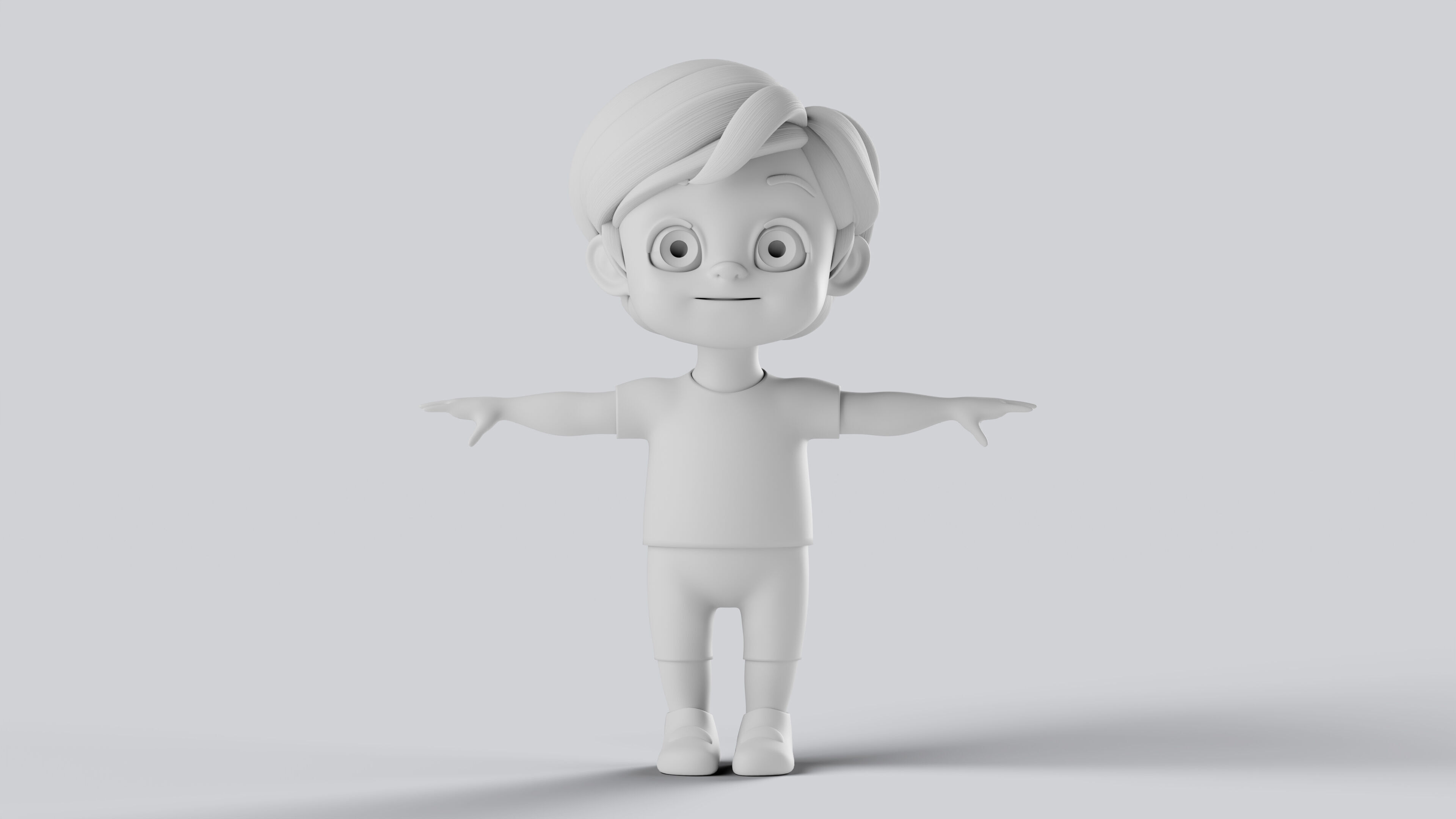 Baby Boy Character Fully Rigged Game Ready Animation Ready 3D model_10