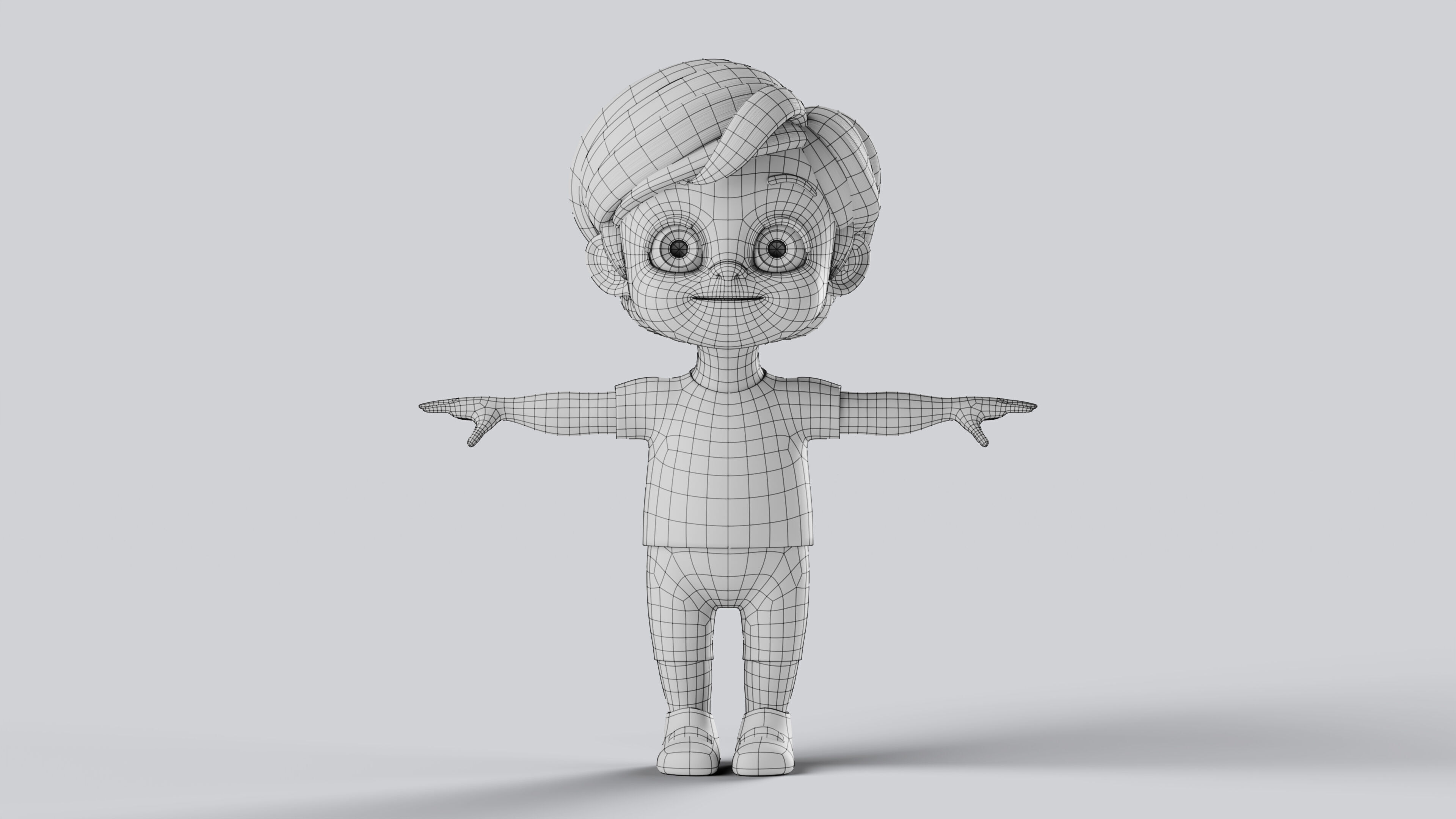 Baby Boy Character Fully Rigged Game Ready Animation Ready 3D model_7
