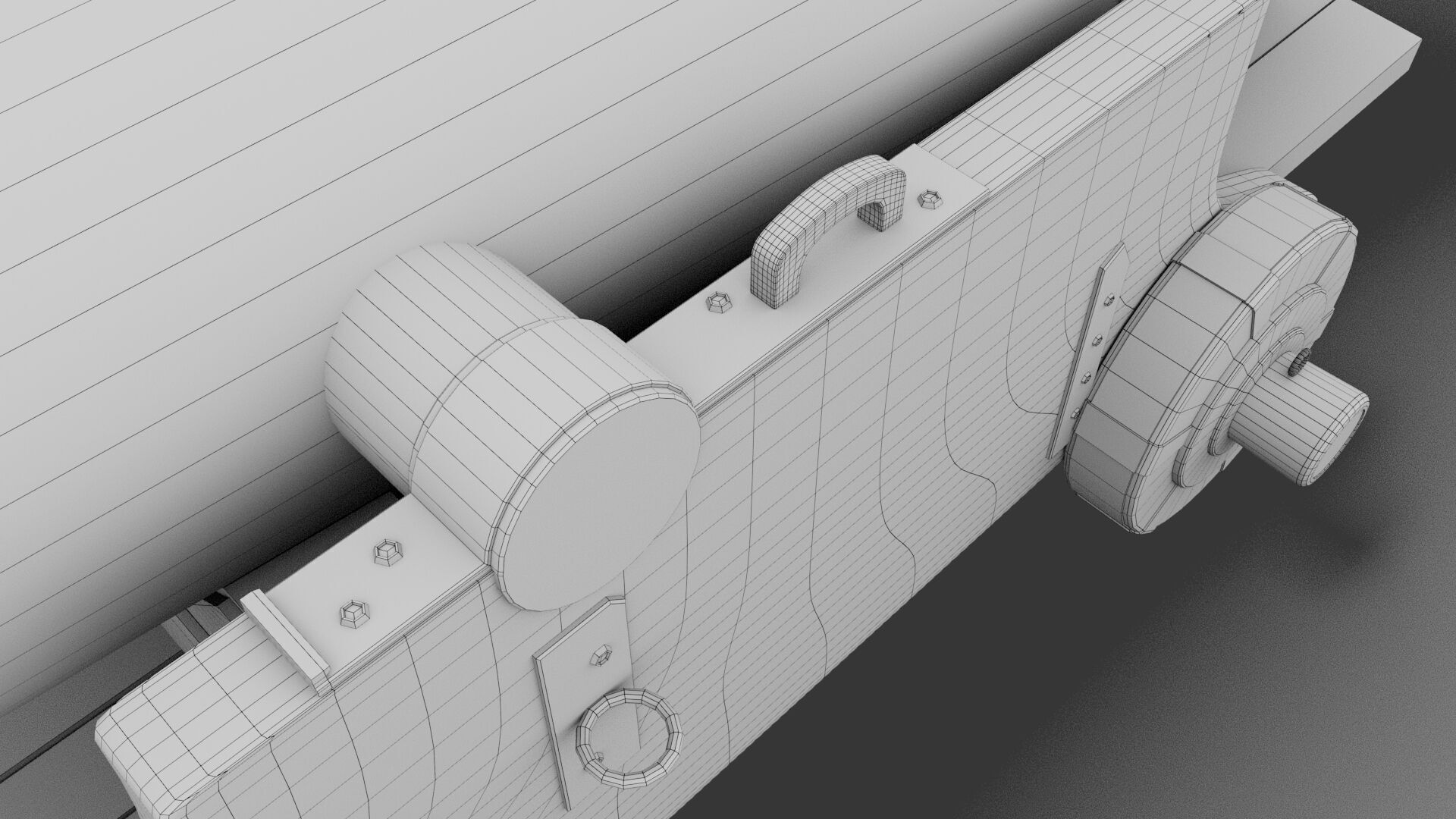 Cannon Low-poly 3D model_5