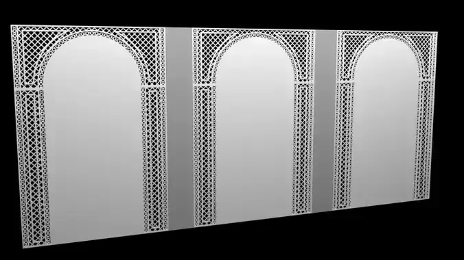 Decorative Iron Arch Wall  Jali  Panel  
