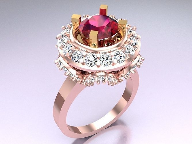 Diamond Ring - Womens Rings - N326901 3D print model