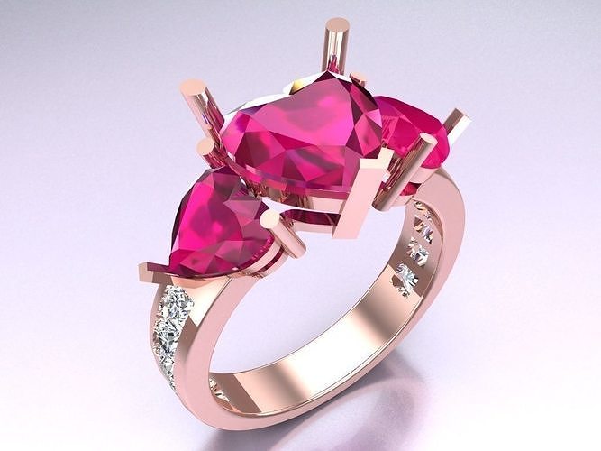 Heart Ring - Womens Rings - N326051 3D print model