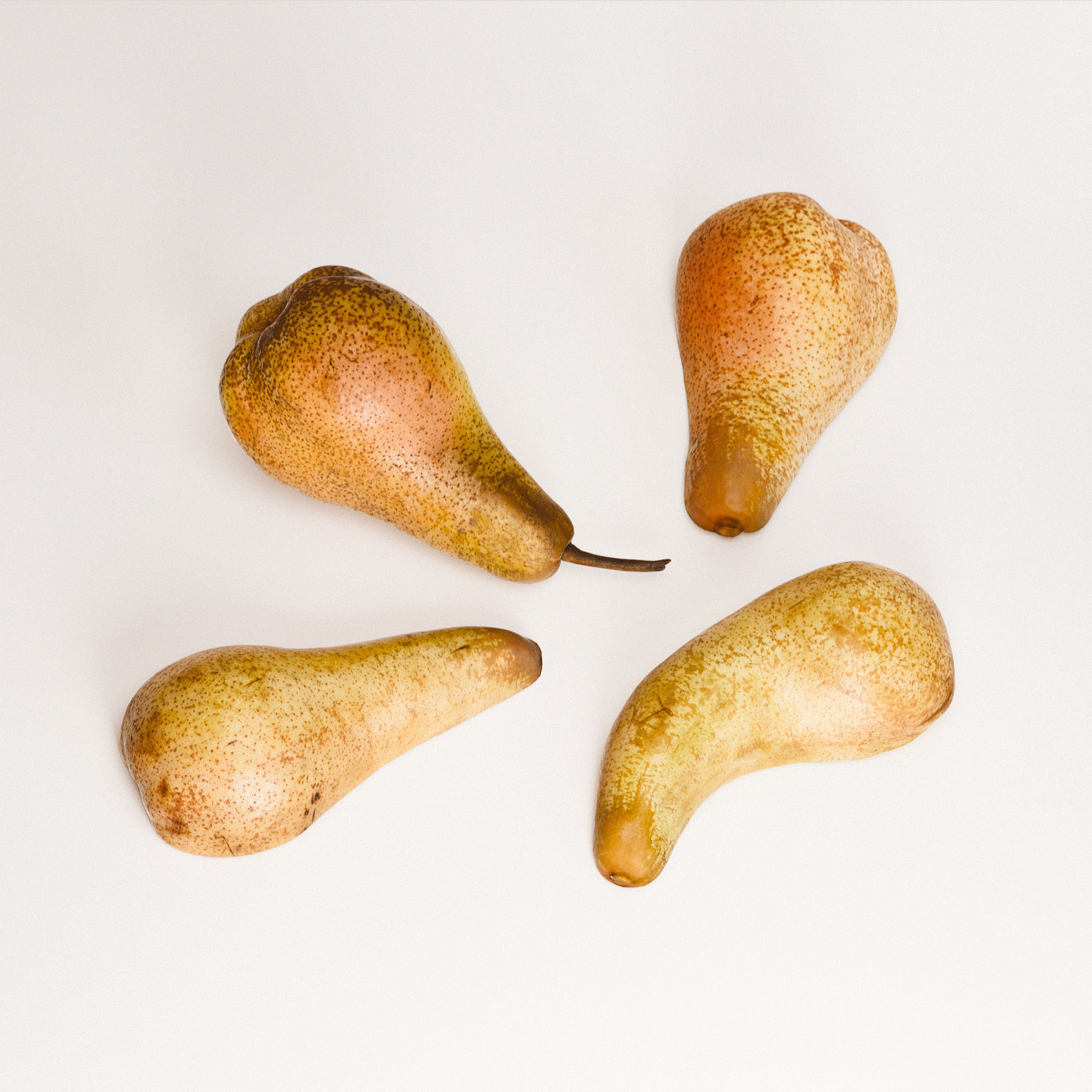 Pears Set 03 Low-poly 3D model_5