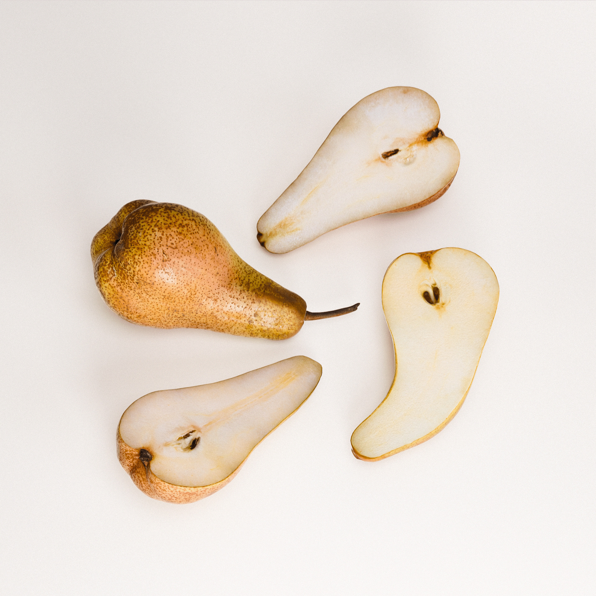 Pears Set 03 Low-poly 3D model_4