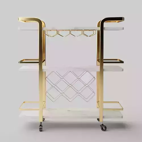Jubao Carrito de servicio de bar 3D model