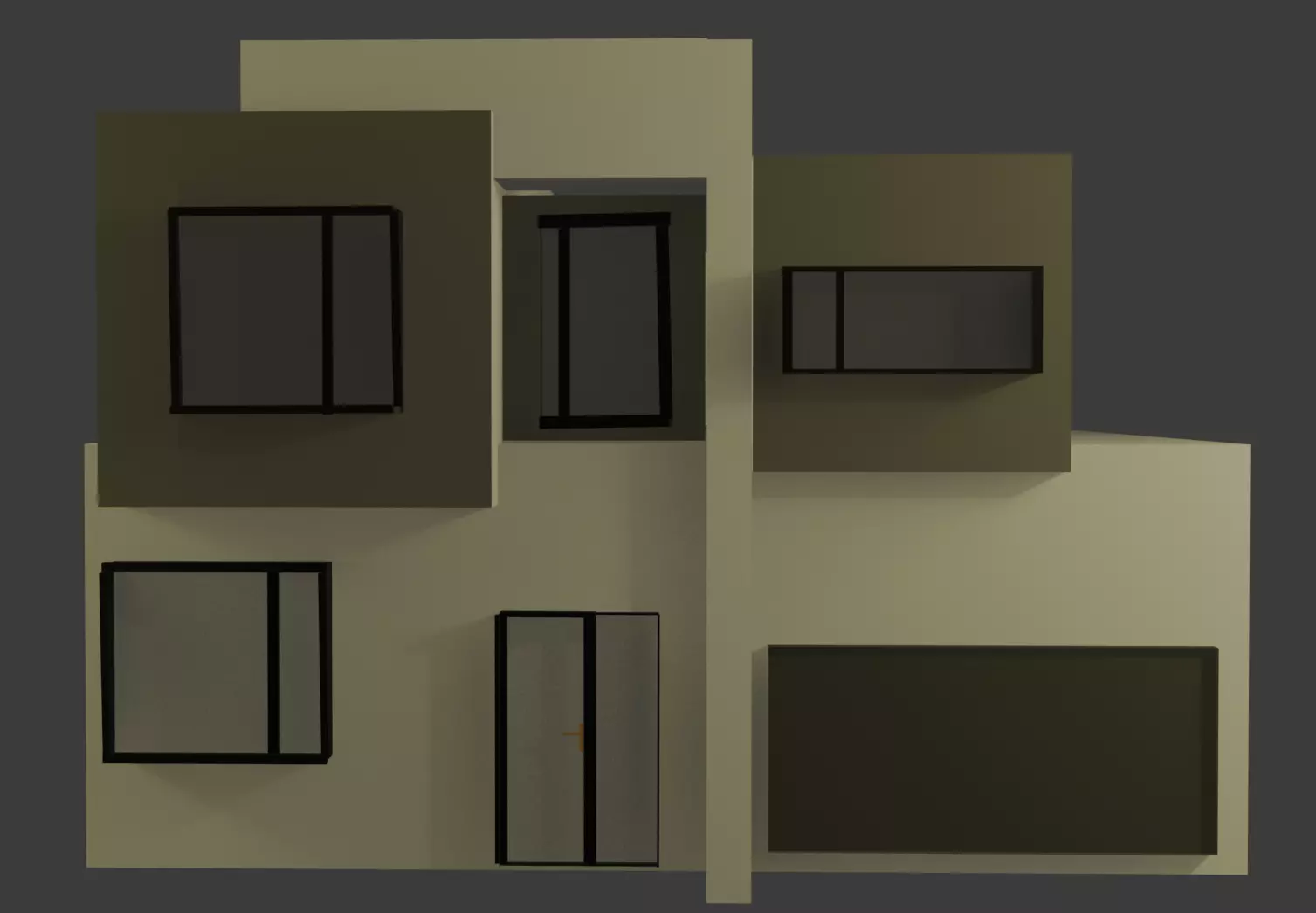 modern villa 3D model_0