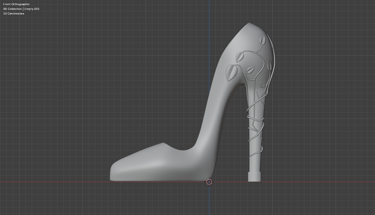 High Heels Women Shoes 3D model Low-poly 3D model_3