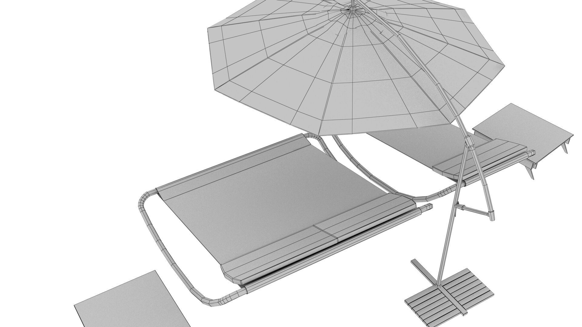 OUTDOOR FURNITURE 36 Low-poly 3D model_8