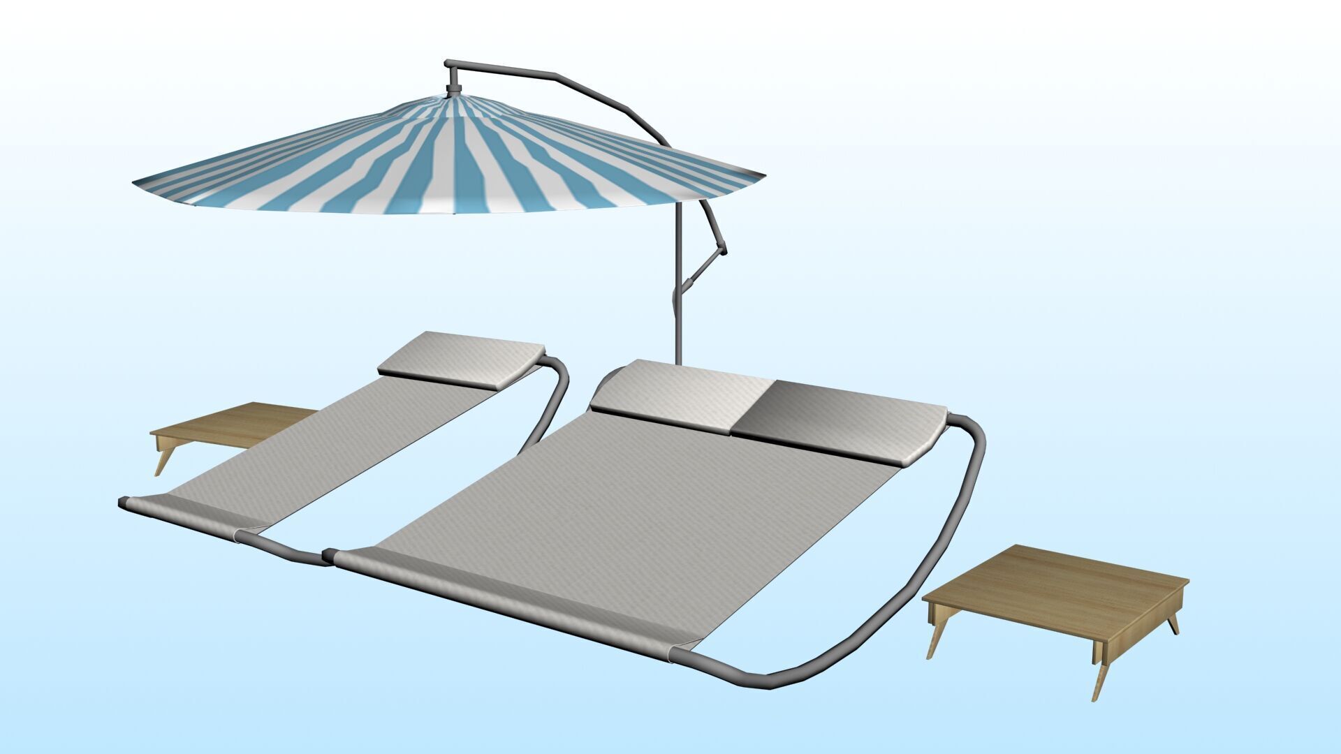 OUTDOOR FURNITURE 36 Low-poly 3D model_2