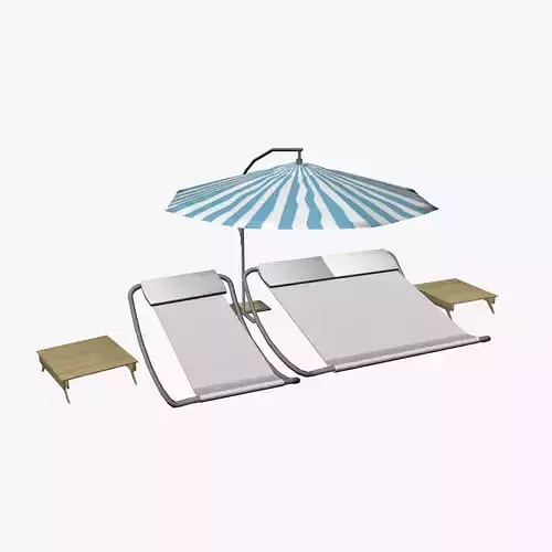 OUTDOOR FURNITURE 36 Low-poly 3D model