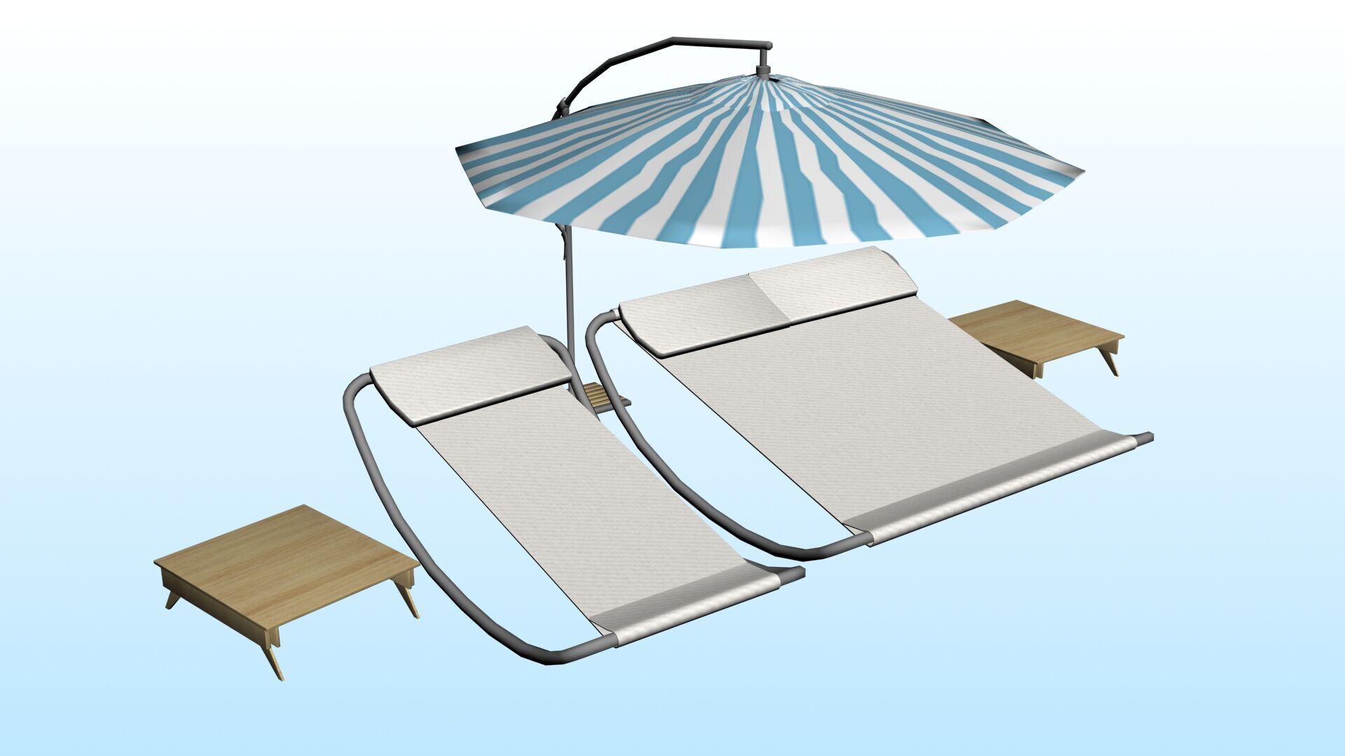 OUTDOOR FURNITURE 36 Low-poly 3D model_1