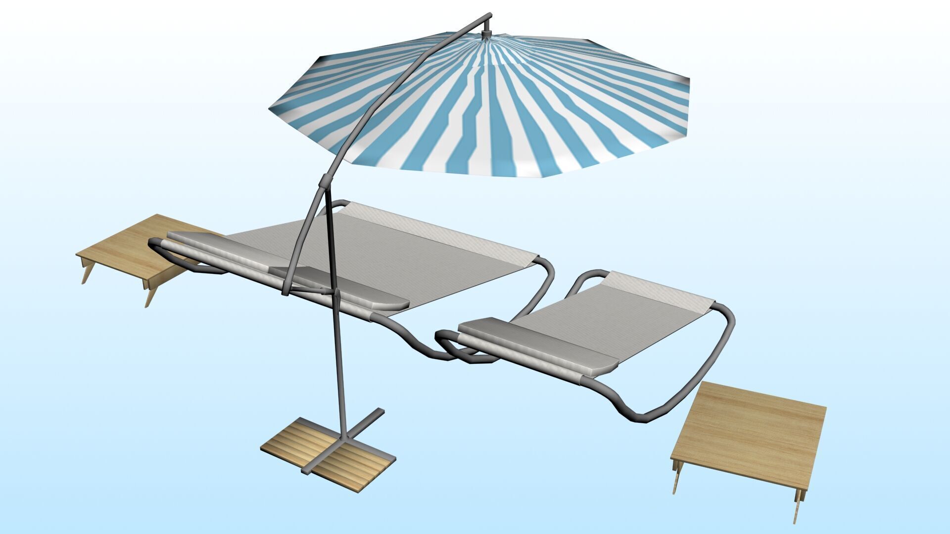 OUTDOOR FURNITURE 36 Low-poly 3D model_4