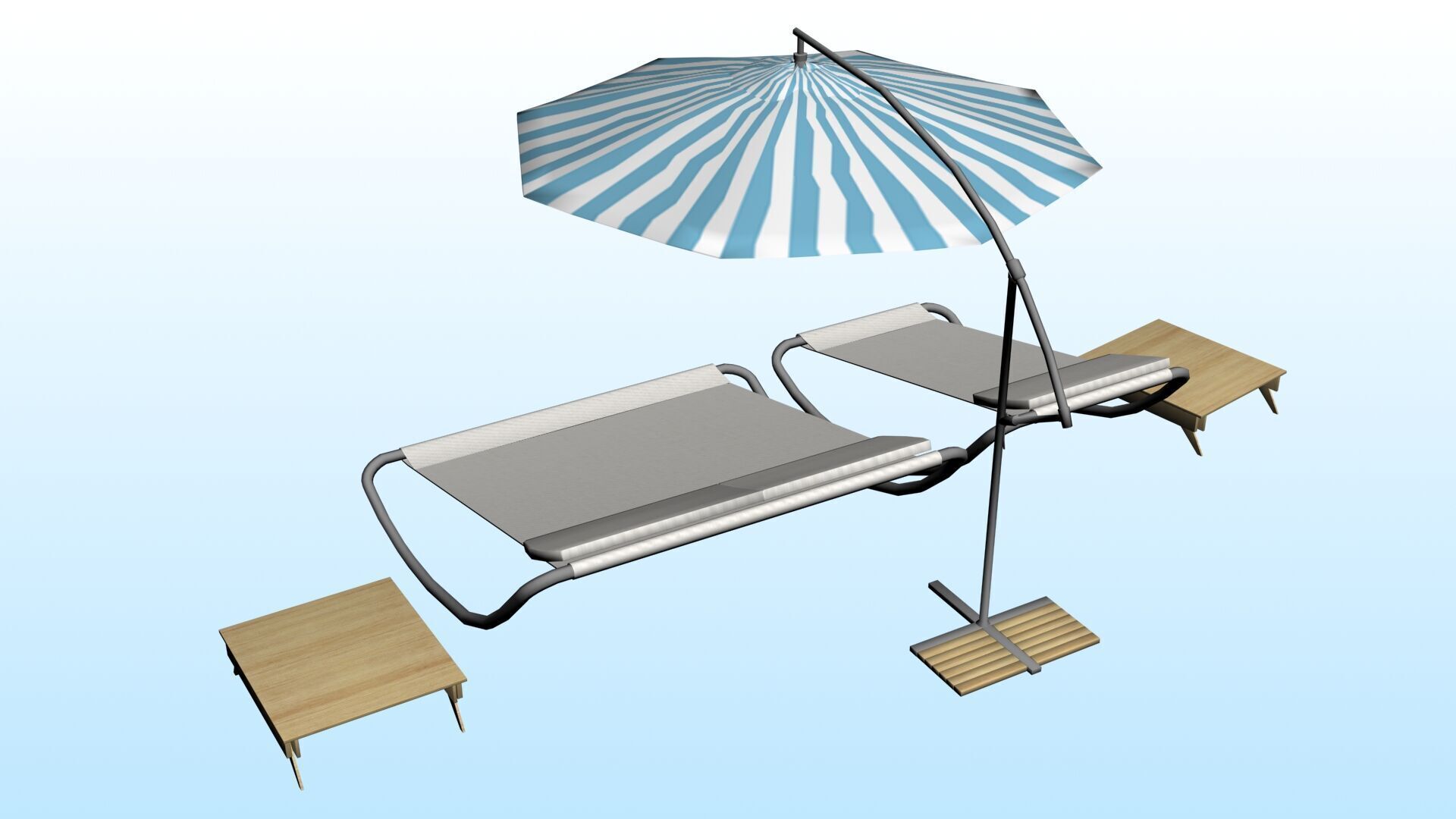 OUTDOOR FURNITURE 36 Low-poly 3D model_3