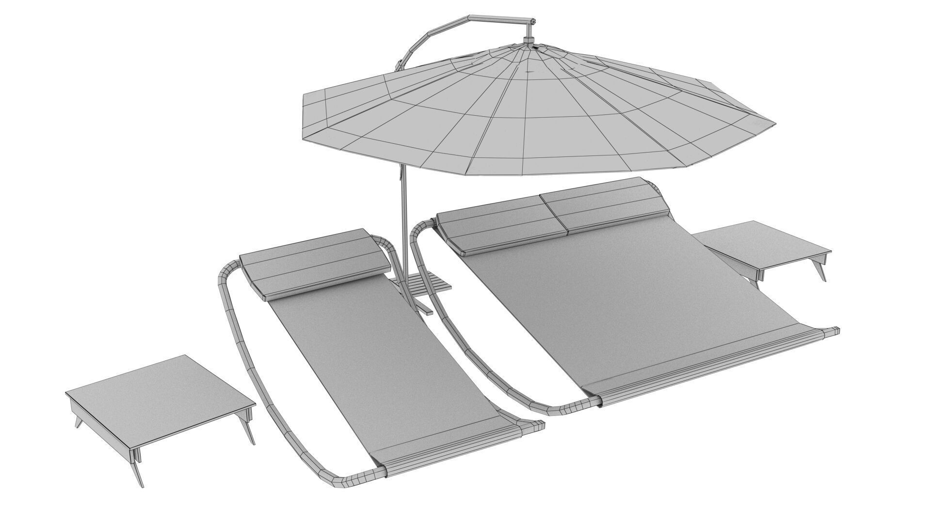 OUTDOOR FURNITURE 36 Low-poly 3D model_7