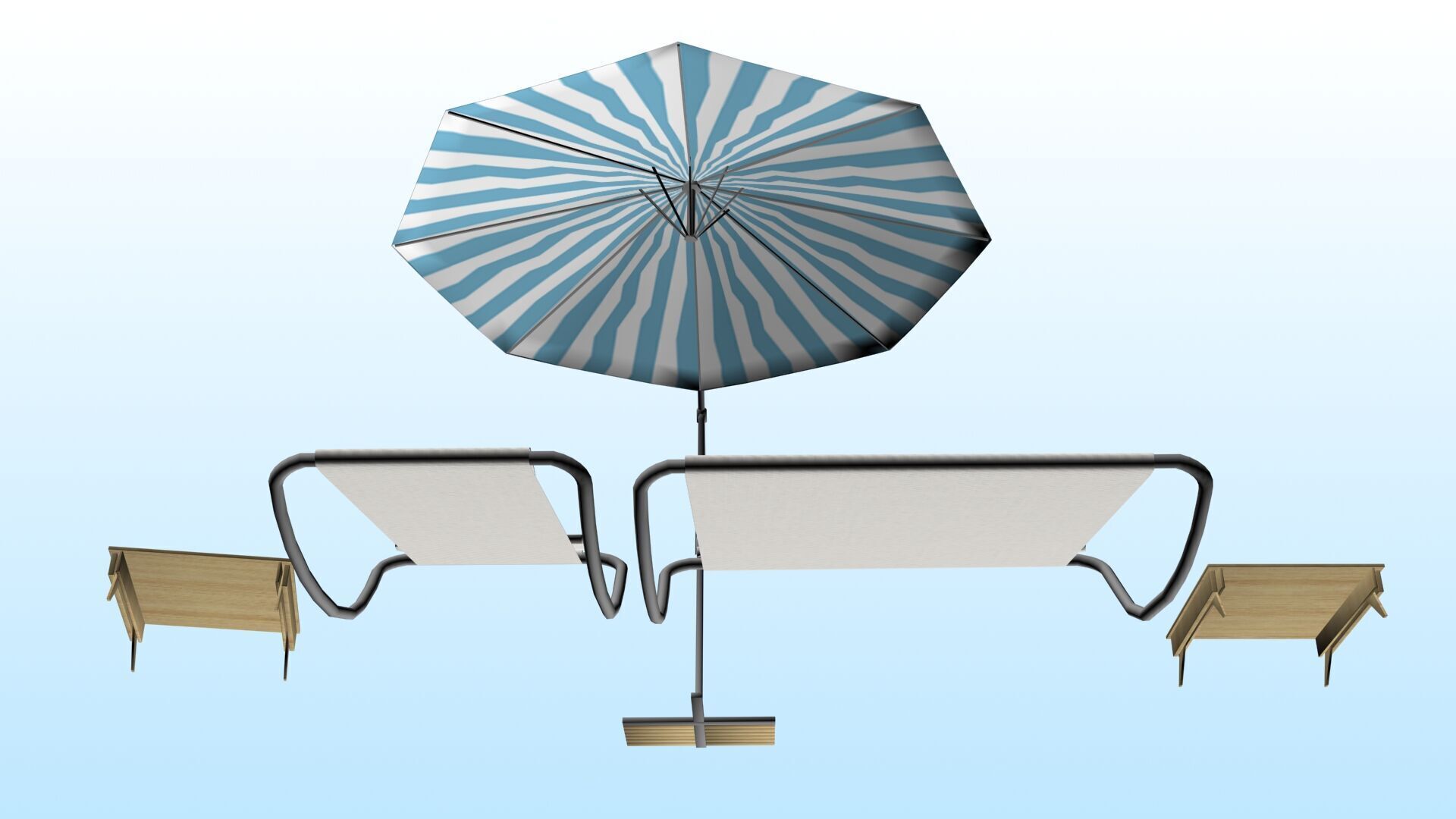 OUTDOOR FURNITURE 36 Low-poly 3D model_5