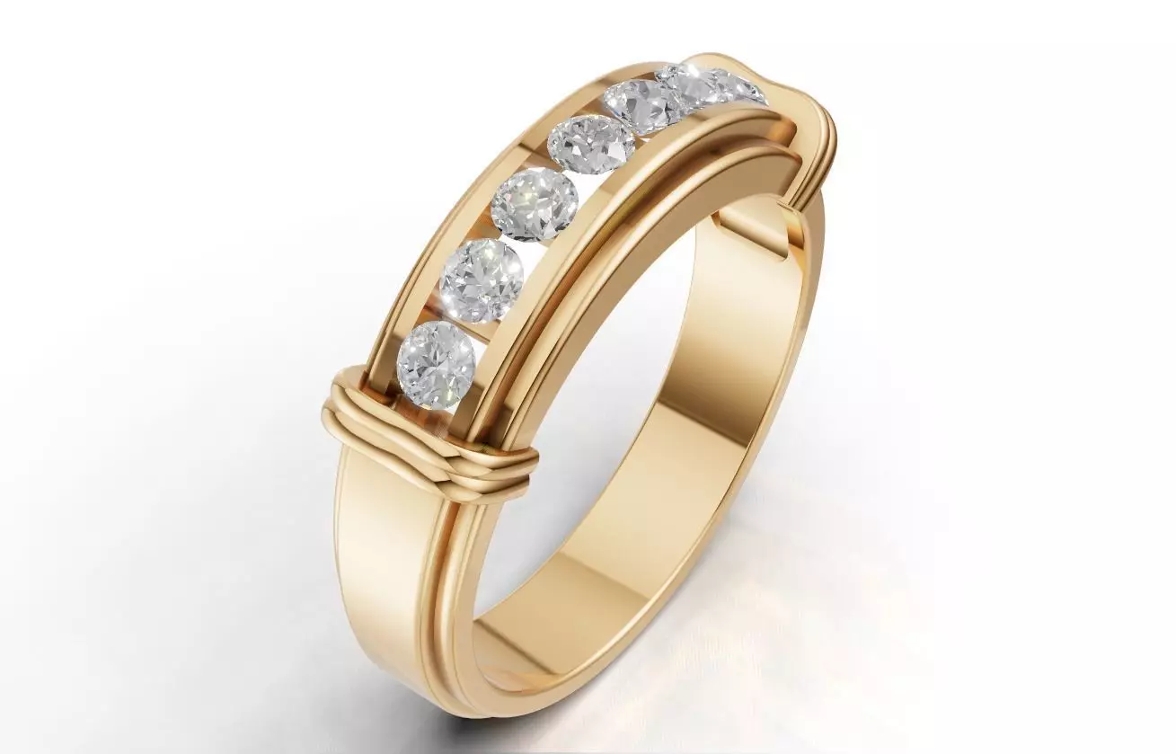 Jewelry 3D Models with render and 3dm stl - R-3886 3D print model