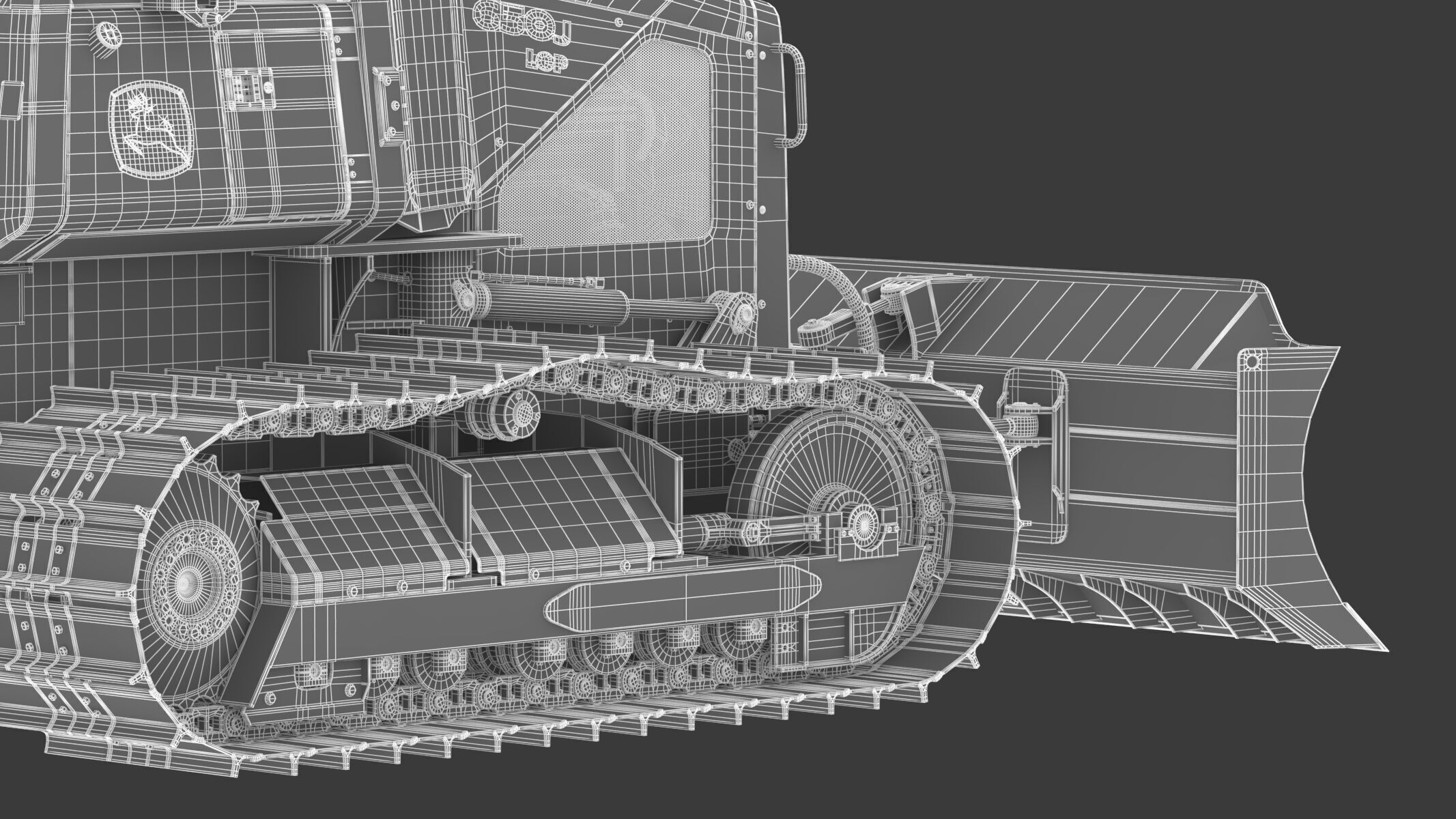 John Deere 650J Crawler Dozer 3D model_36