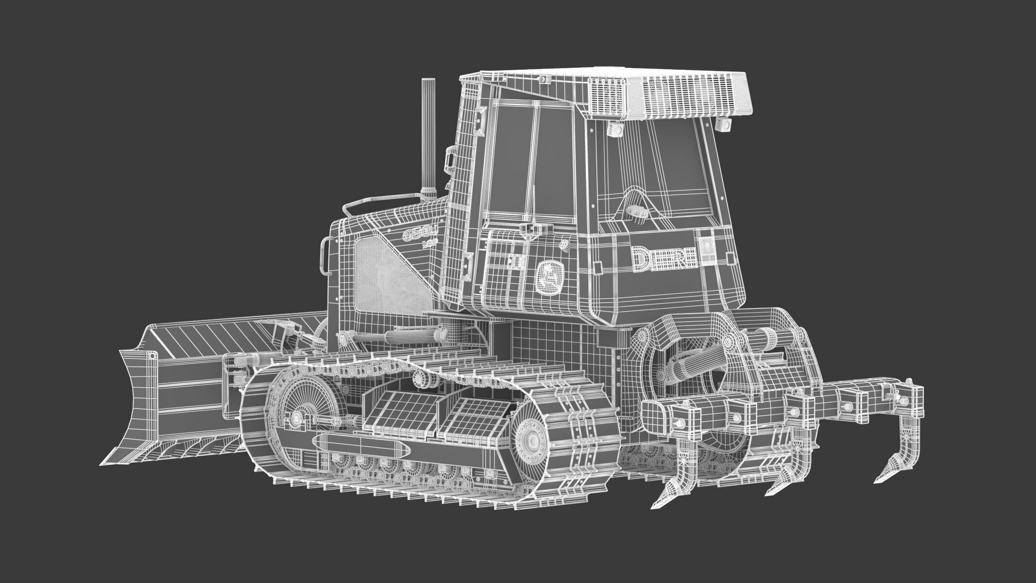 John Deere 650J Crawler Dozer 3D model_28