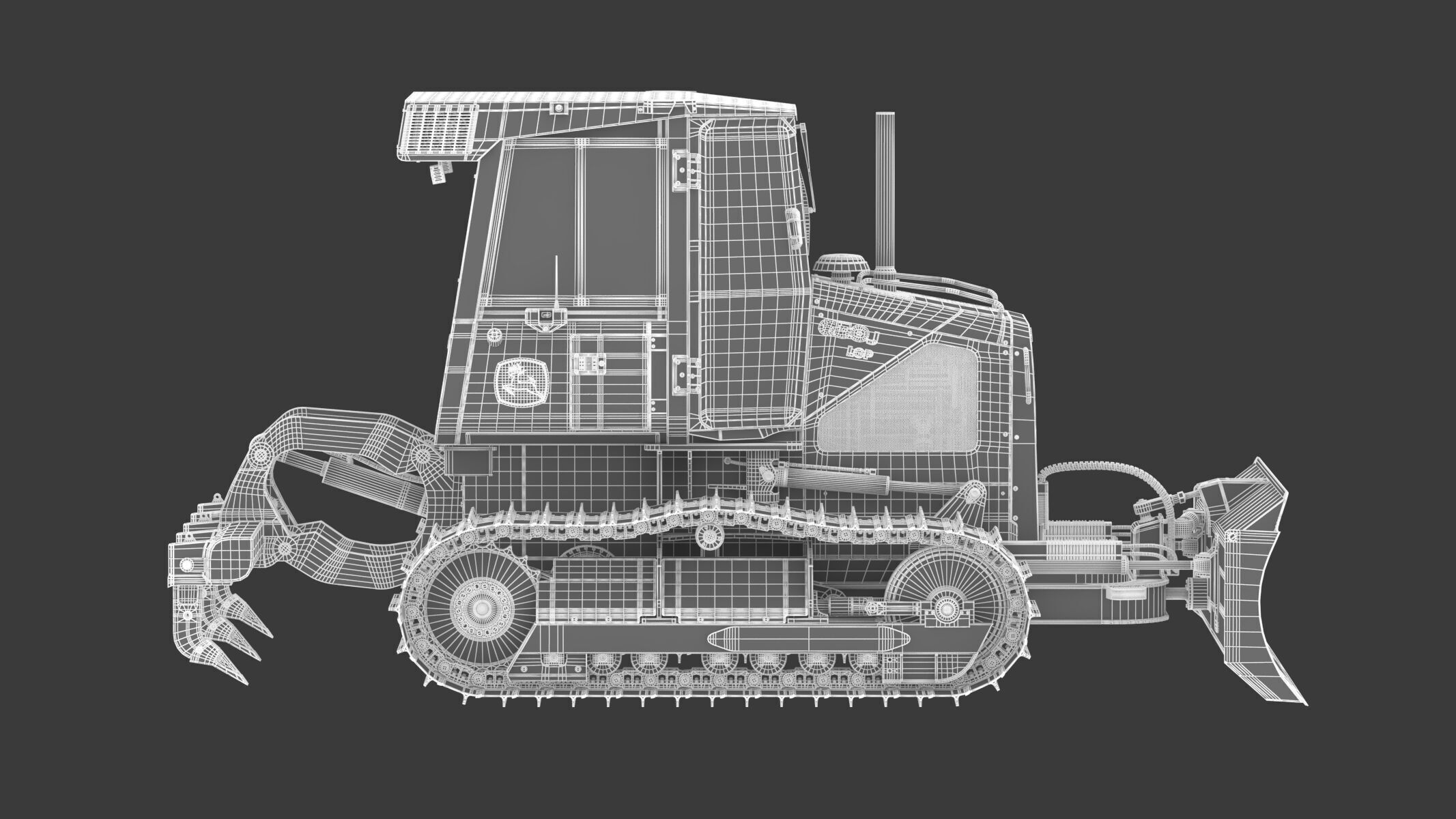 John Deere 650J Crawler Dozer 3D model_25