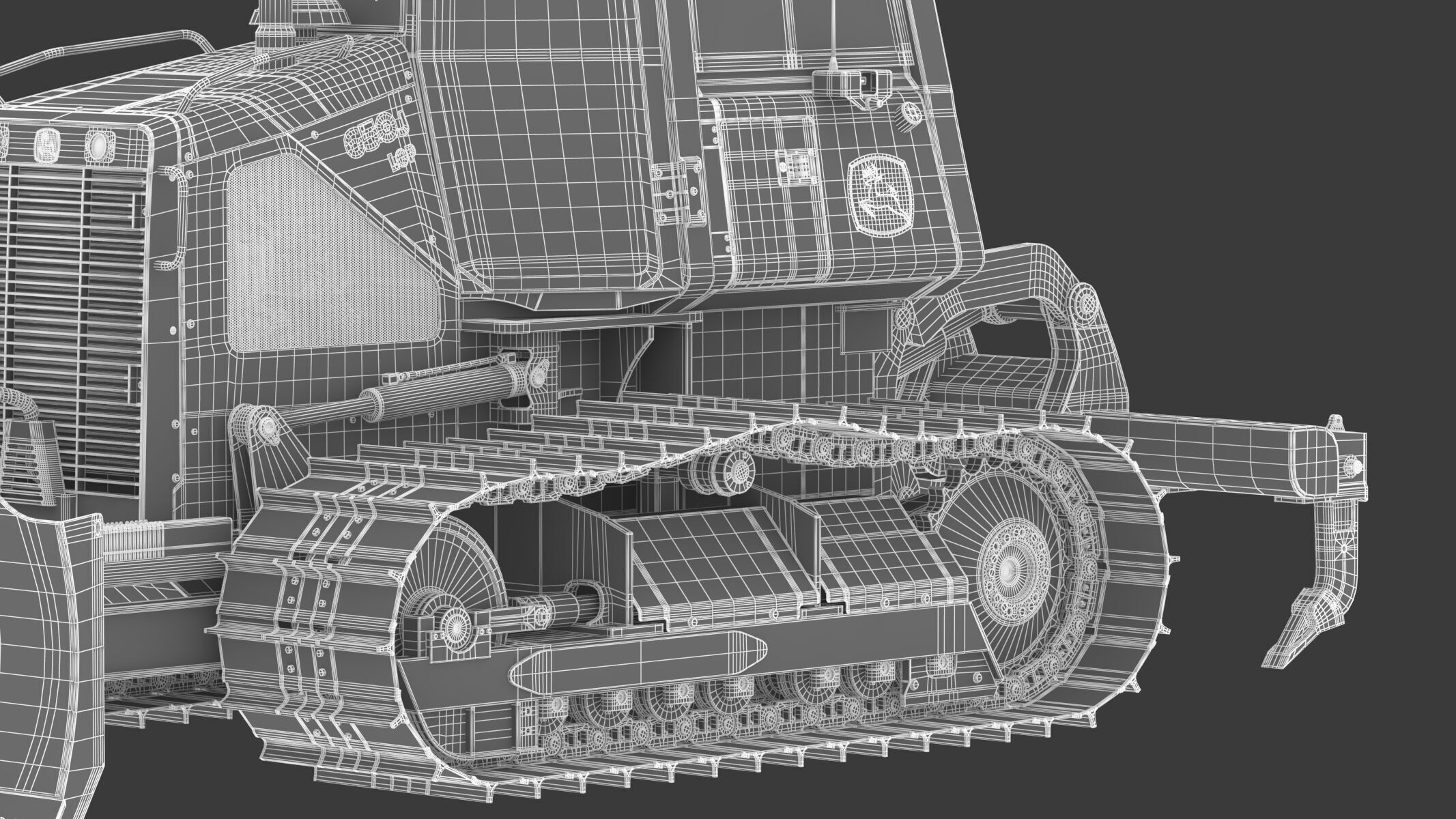 John Deere 650J Crawler Dozer 3D model_32