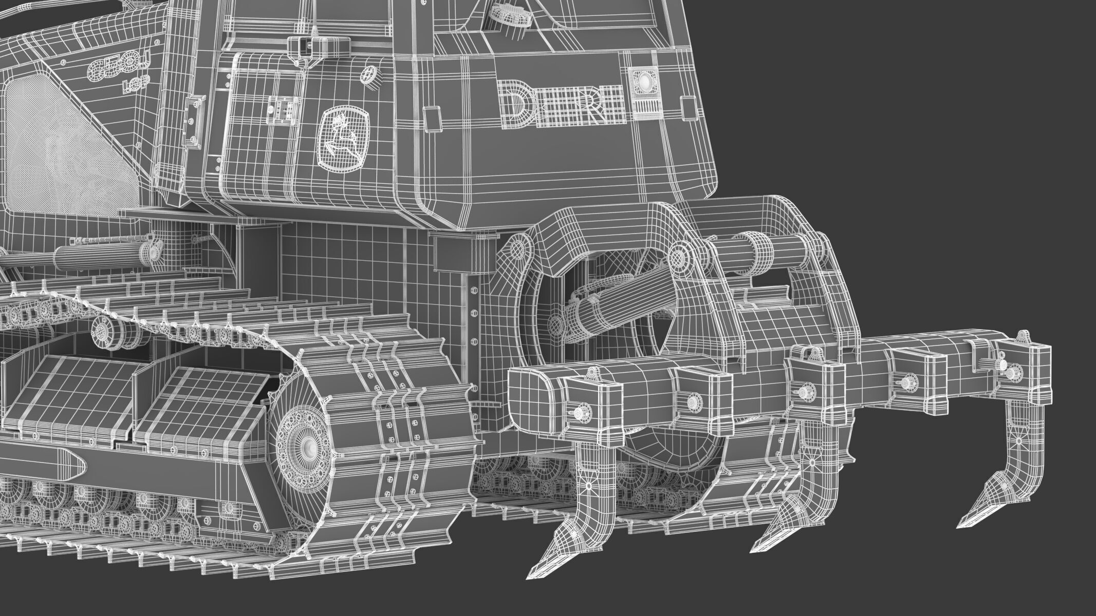John Deere 650J Crawler Dozer 3D model_38