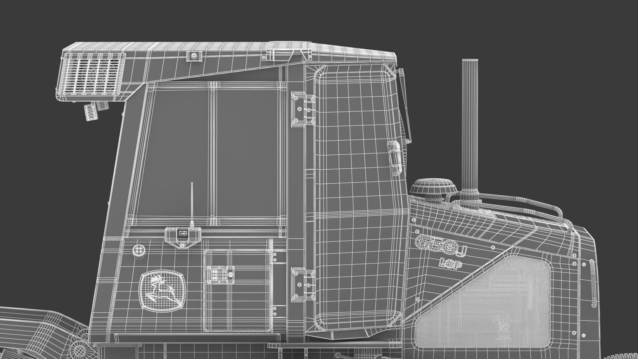 John Deere 650J Crawler Dozer 3D model_35