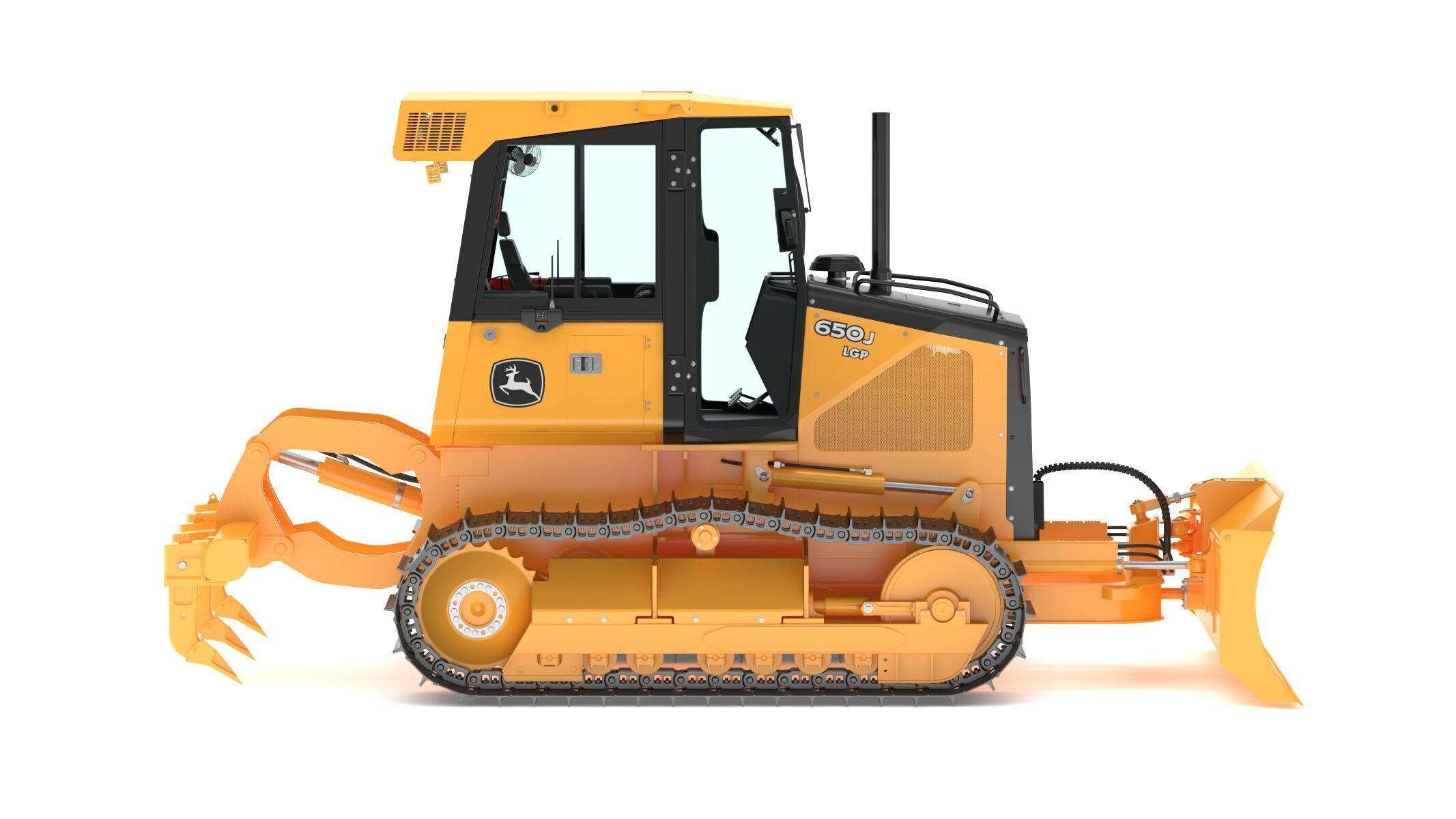 John Deere 650J Crawler Dozer 3D model_3