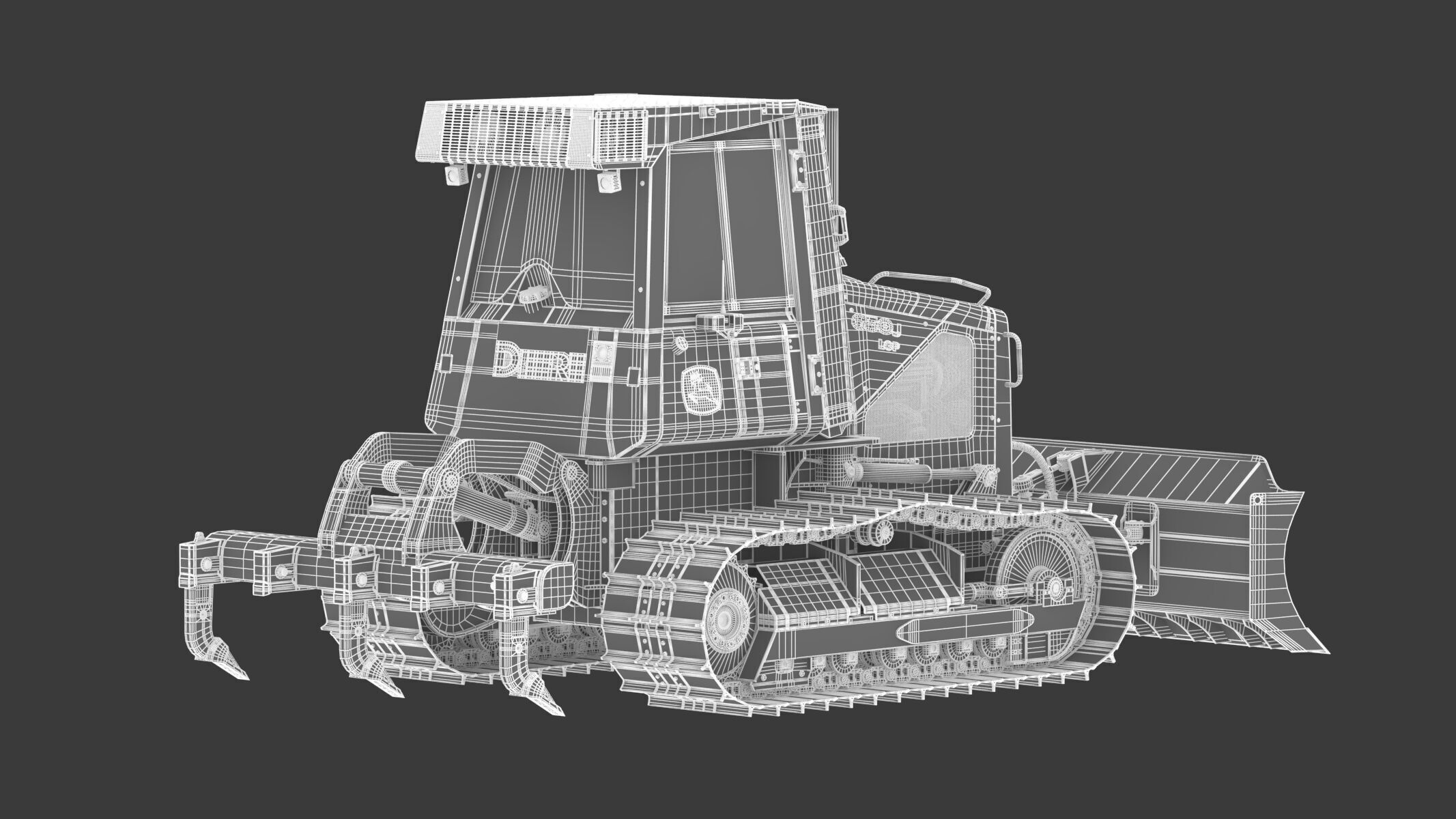 John Deere 650J Crawler Dozer 3D model_26