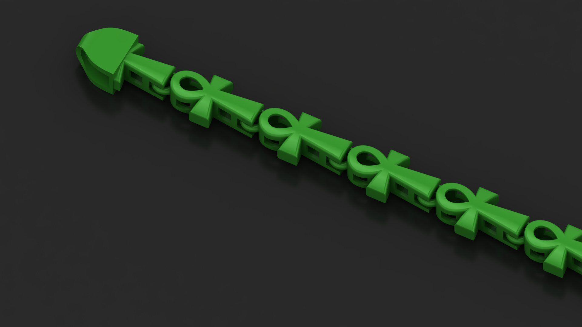 5MM Top-Selling Ankh Cross Bracelet 3D Model For All Metal 3D print model_5