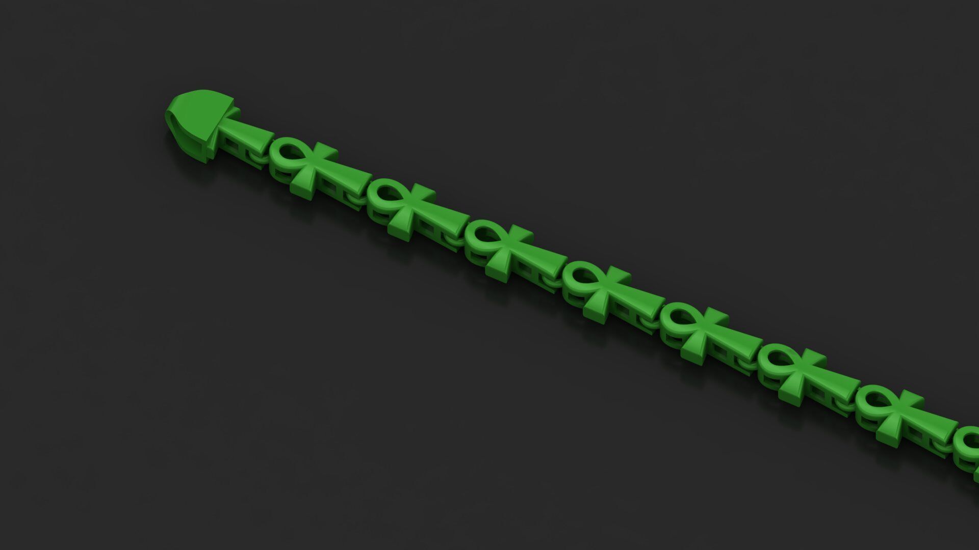 5MM Top-Selling Ankh Cross Bracelet 3D Model For All Metal 3D print model_2