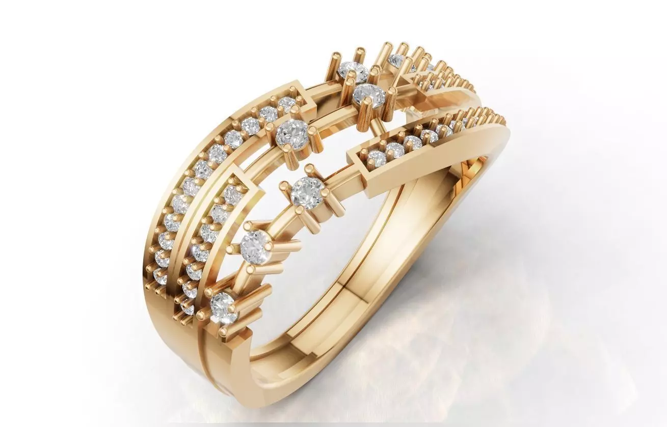 Jewelry 3D Models with render and 3dm stl - R-3888 3D print model