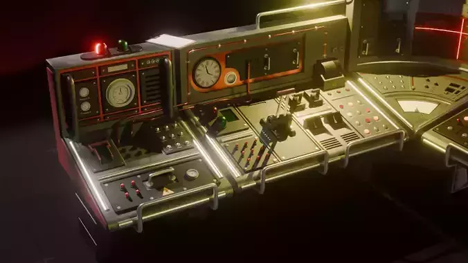 Control Room and Panel Components 3D model
