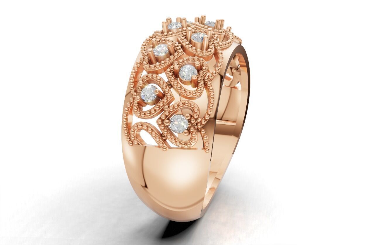 Jewelry 3D Models with render and 3dm stl -R-3891 3D print model_4