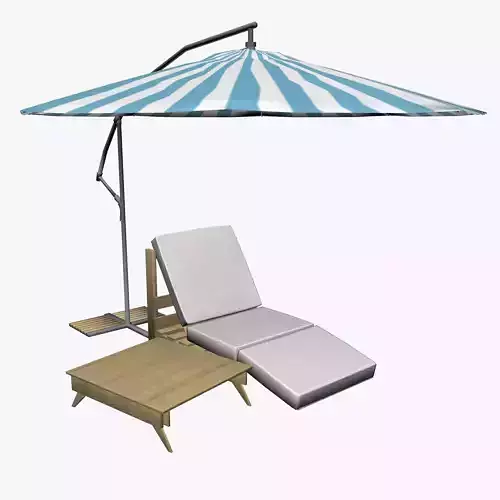 OUTDOOR FURNITURE 38 Low-poly 3D model