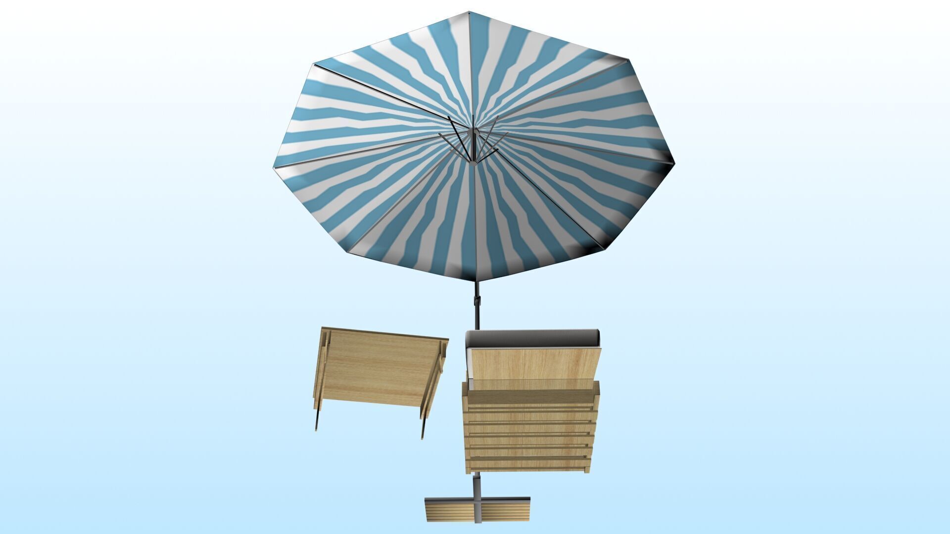OUTDOOR FURNITURE 38 Low-poly 3D model_5
