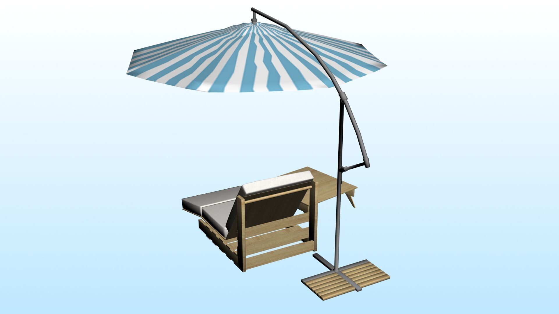 OUTDOOR FURNITURE 38 Low-poly 3D model_3