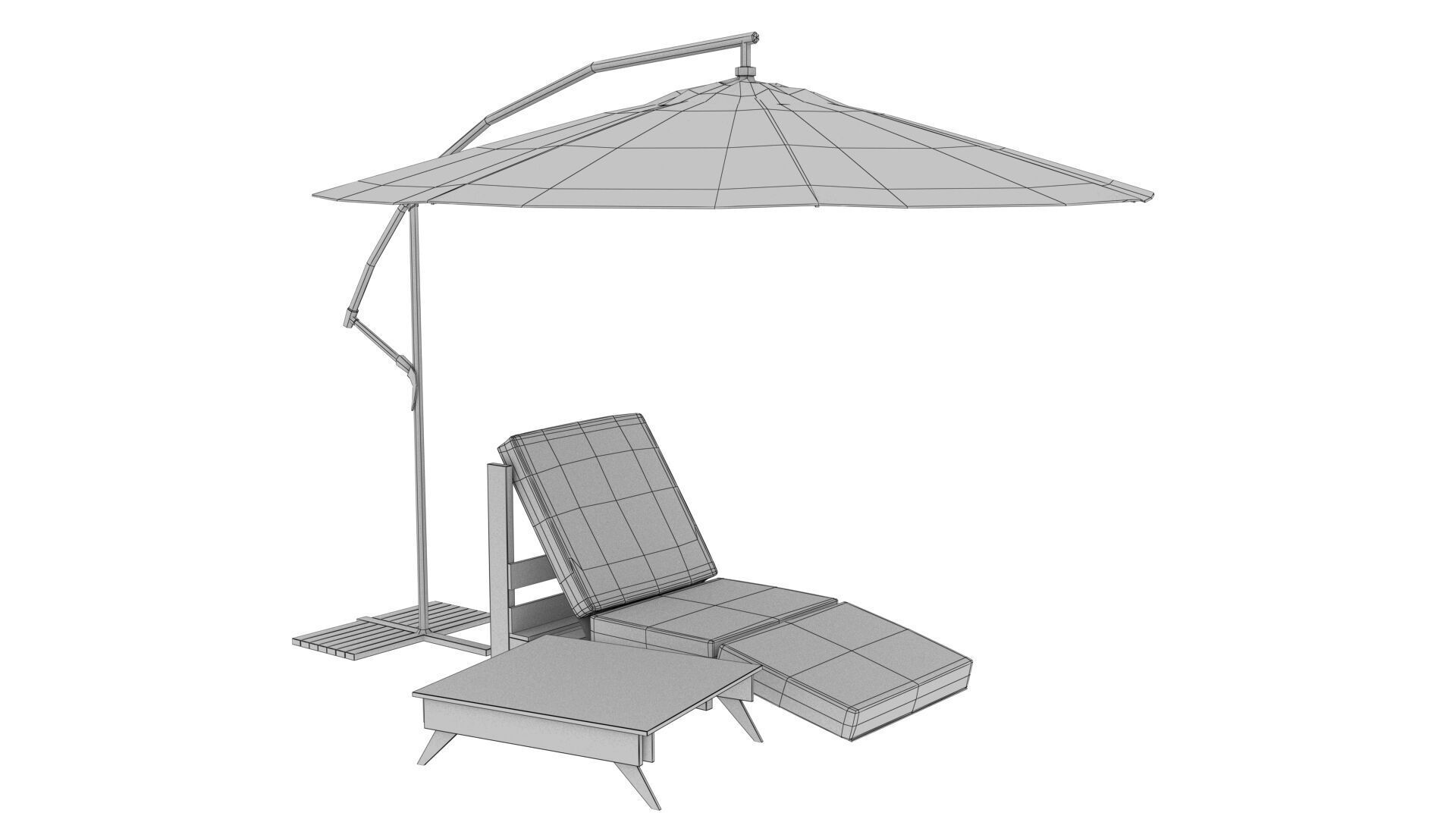 OUTDOOR FURNITURE 38 Low-poly 3D model_7