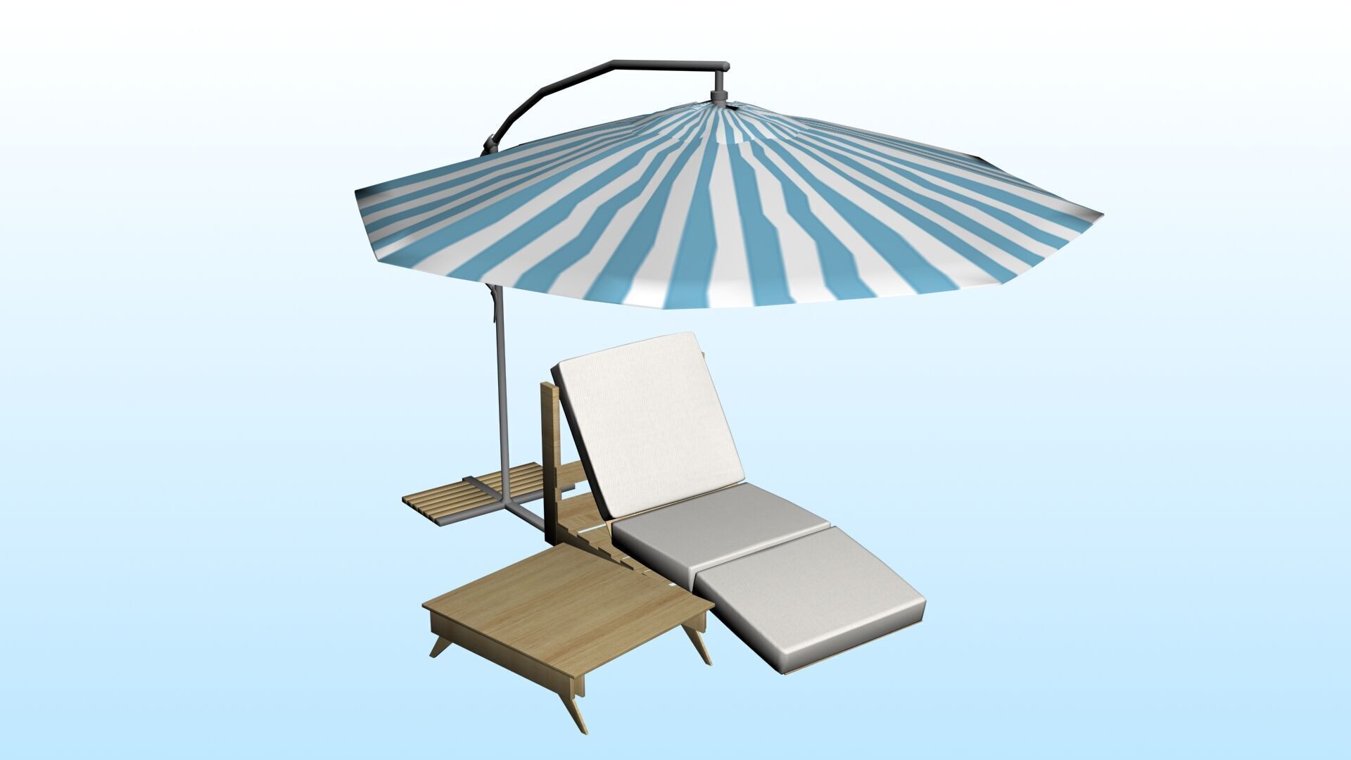 OUTDOOR FURNITURE 38 Low-poly 3D model_1