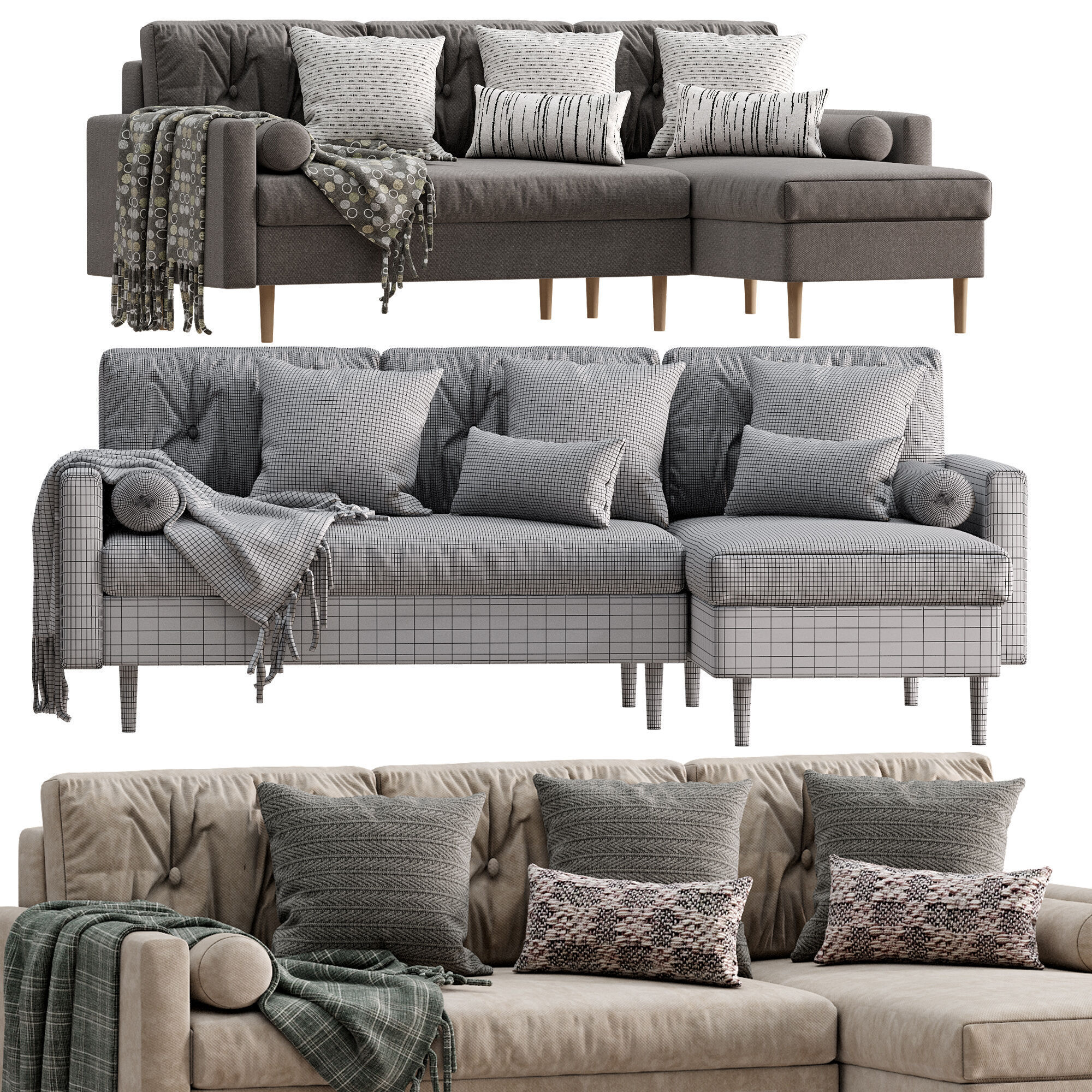 Numo Sofa  By Divanru 3D model_4