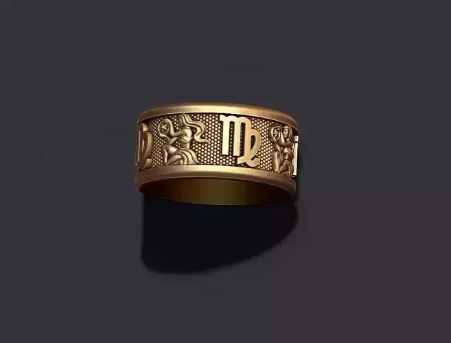 Zodiac Virgo lite ring 3D print model