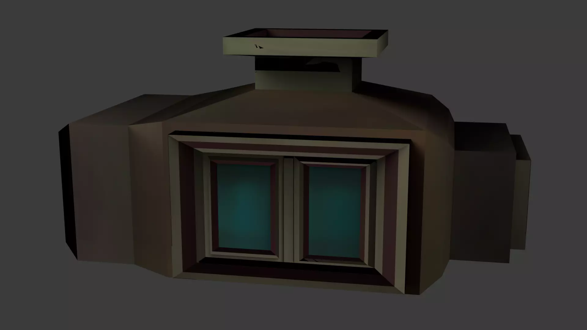 space hause Free low-poly 3D model_0