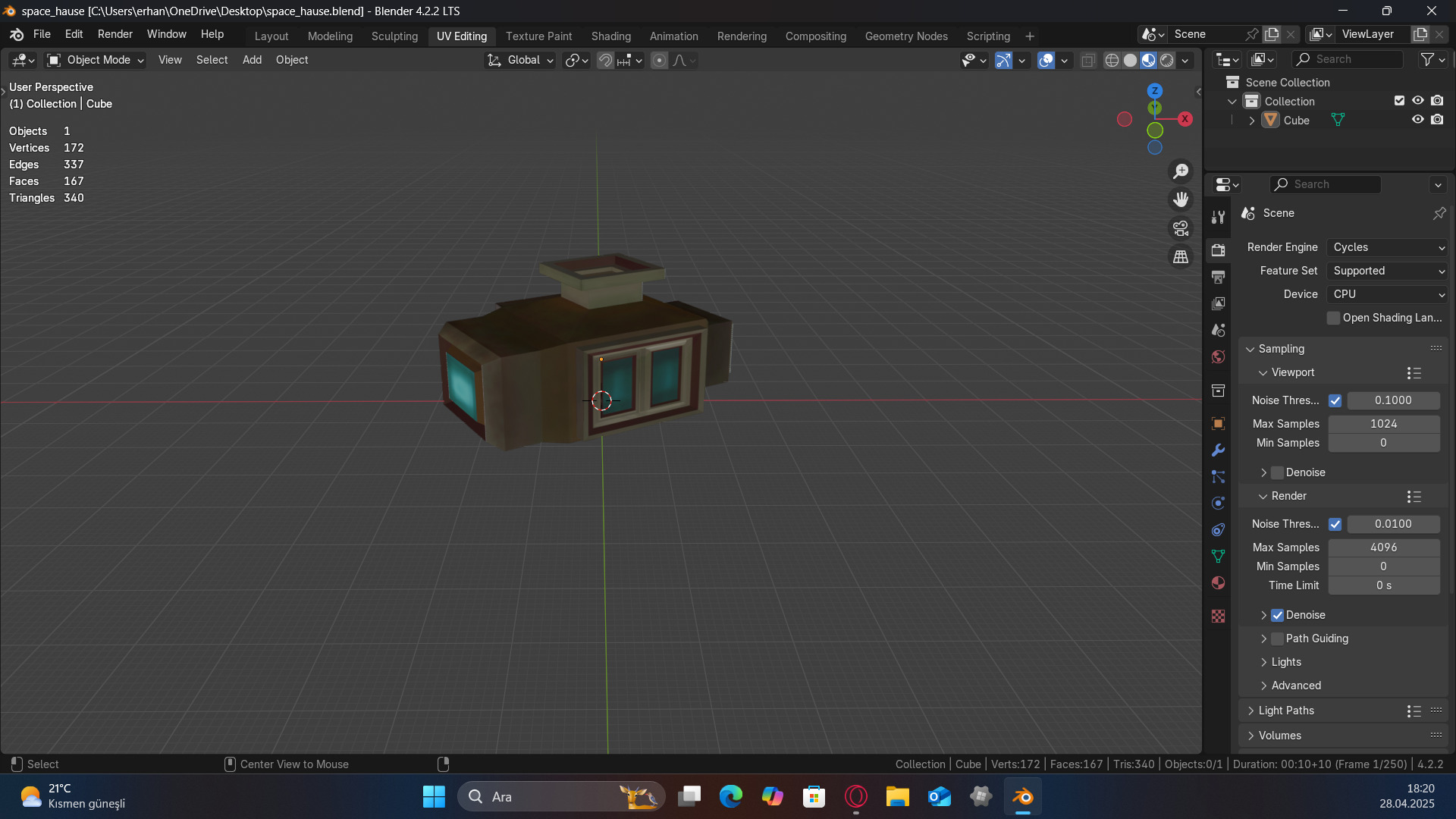 space hause Free low-poly 3D model_7
