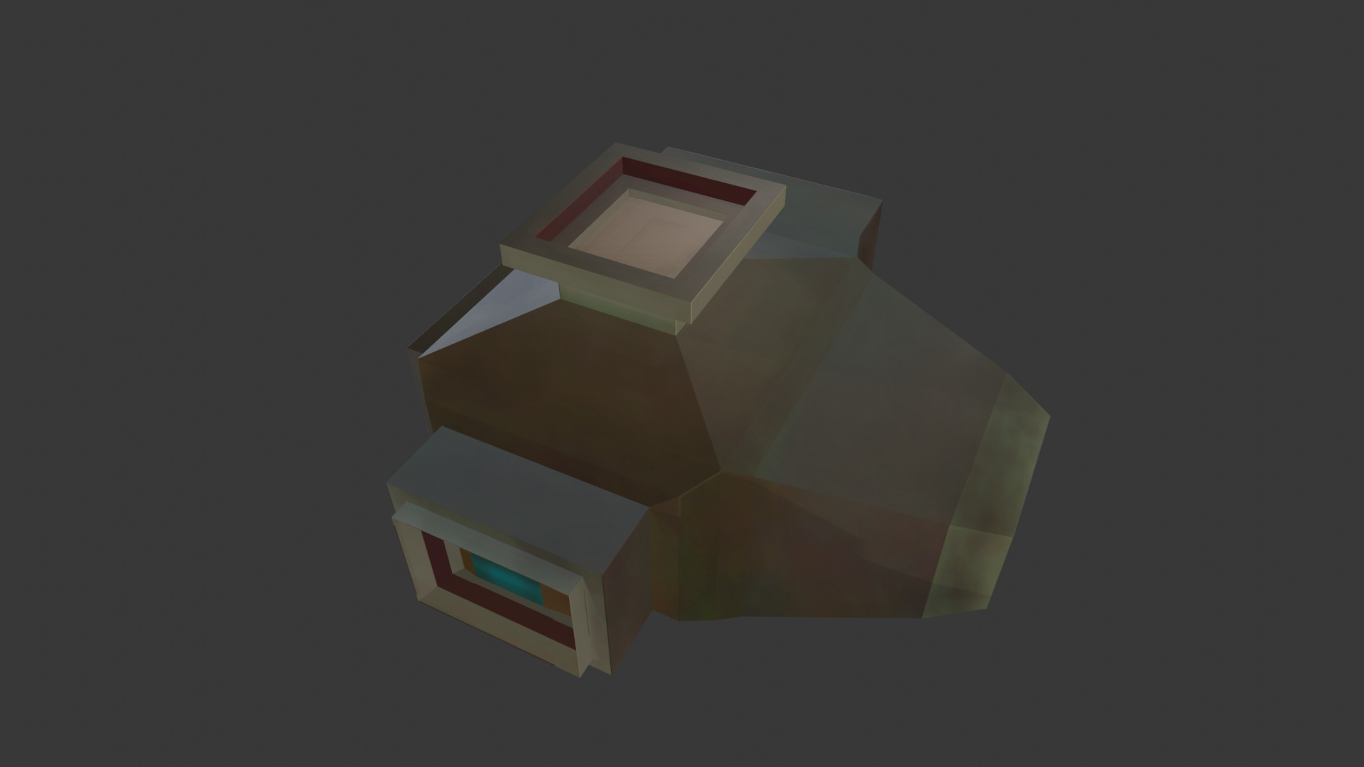 space hause Free low-poly 3D model_3