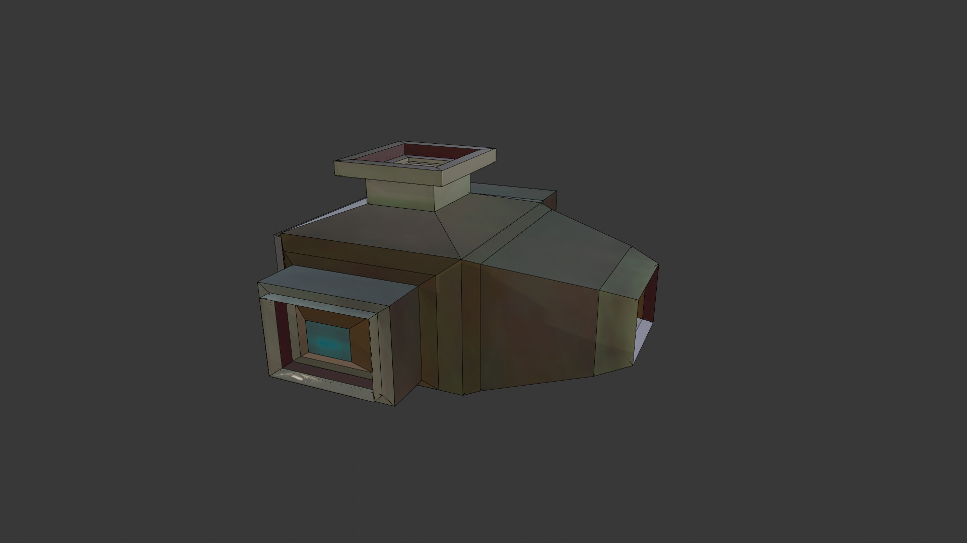space hause Free low-poly 3D model_4