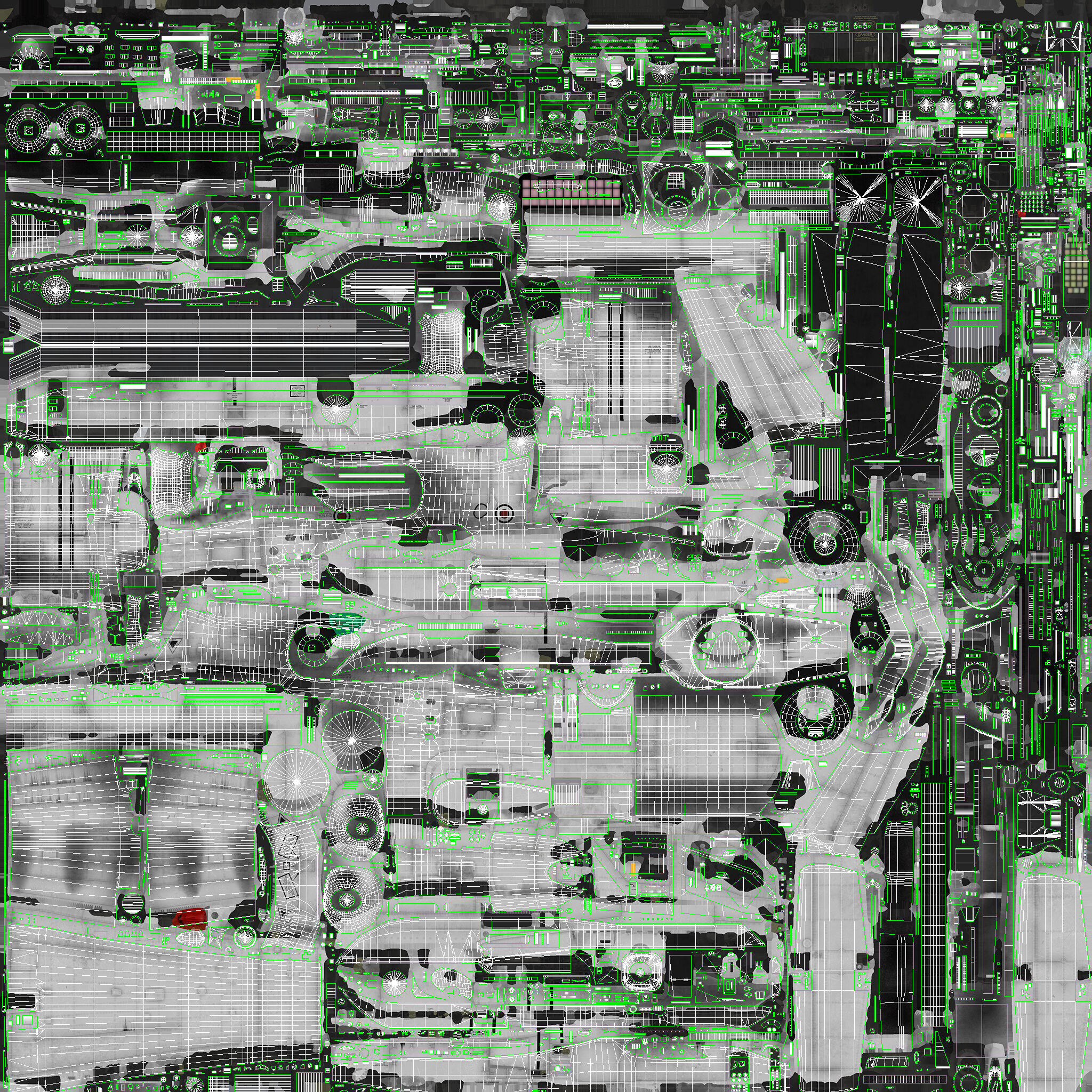 Helicopter Apache AH-64D Blank Livery Low-poly 3D model_26