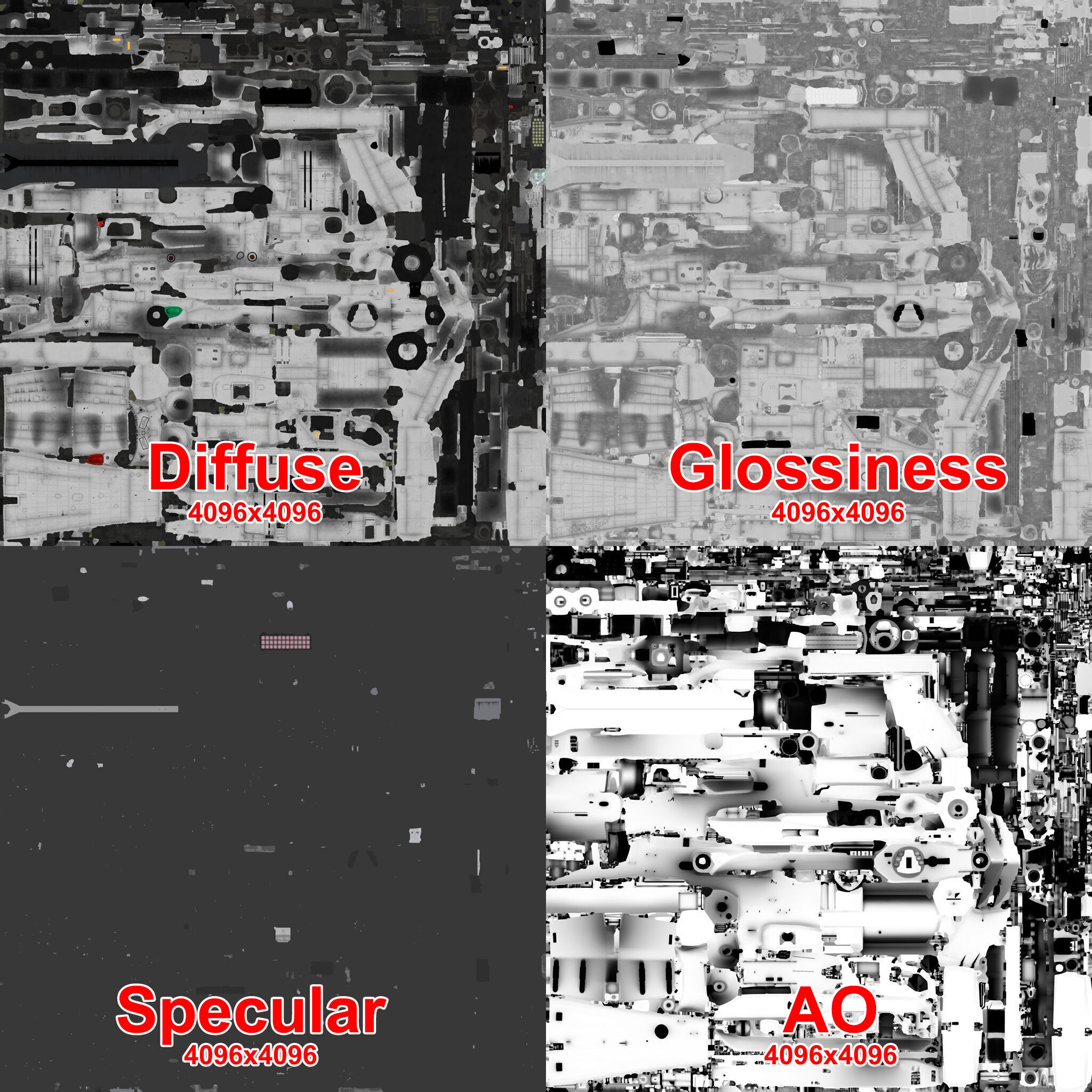 Helicopter Apache AH-64D Blank Livery Low-poly 3D model_23