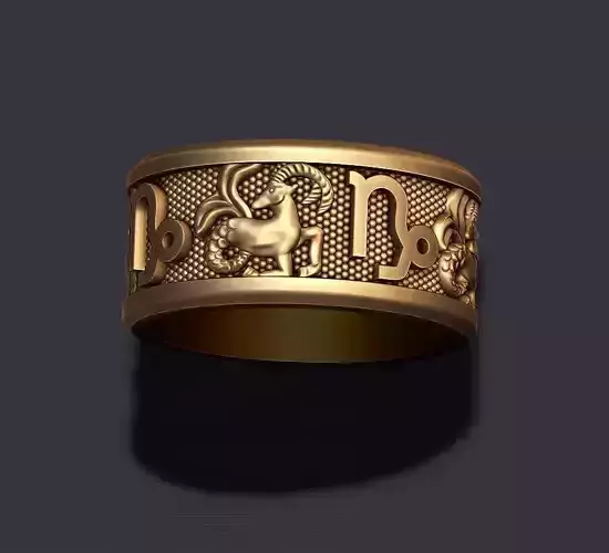 zodiac Capricorn lite ring